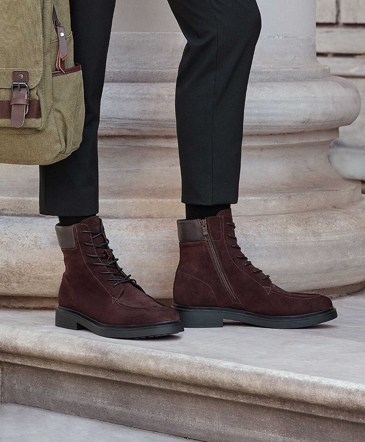 Erkek Kahverengi Hakiki Deri Bot - 6