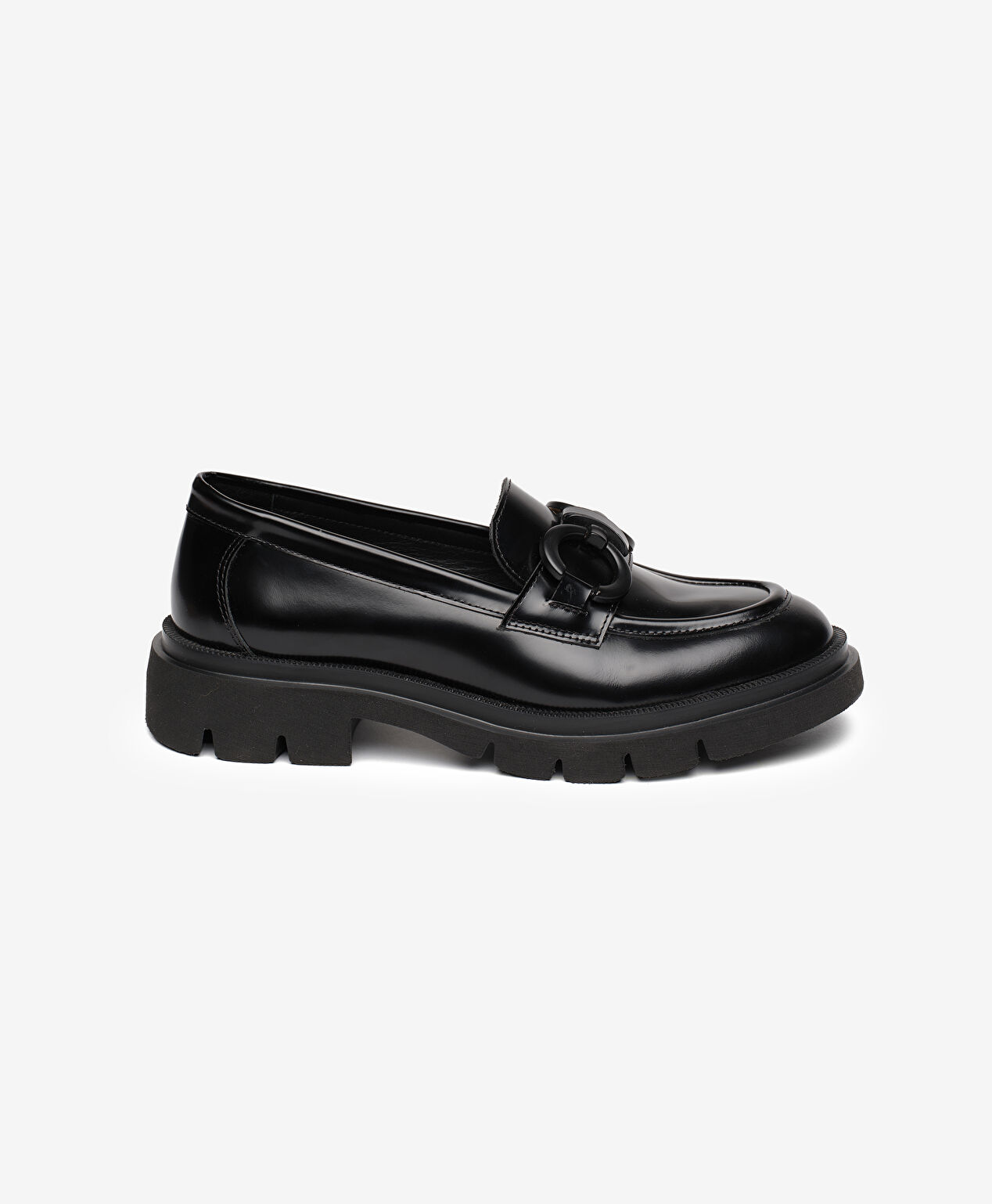 Kadın Siyah Hakiki Deri Loafer Ayakkabı - 1