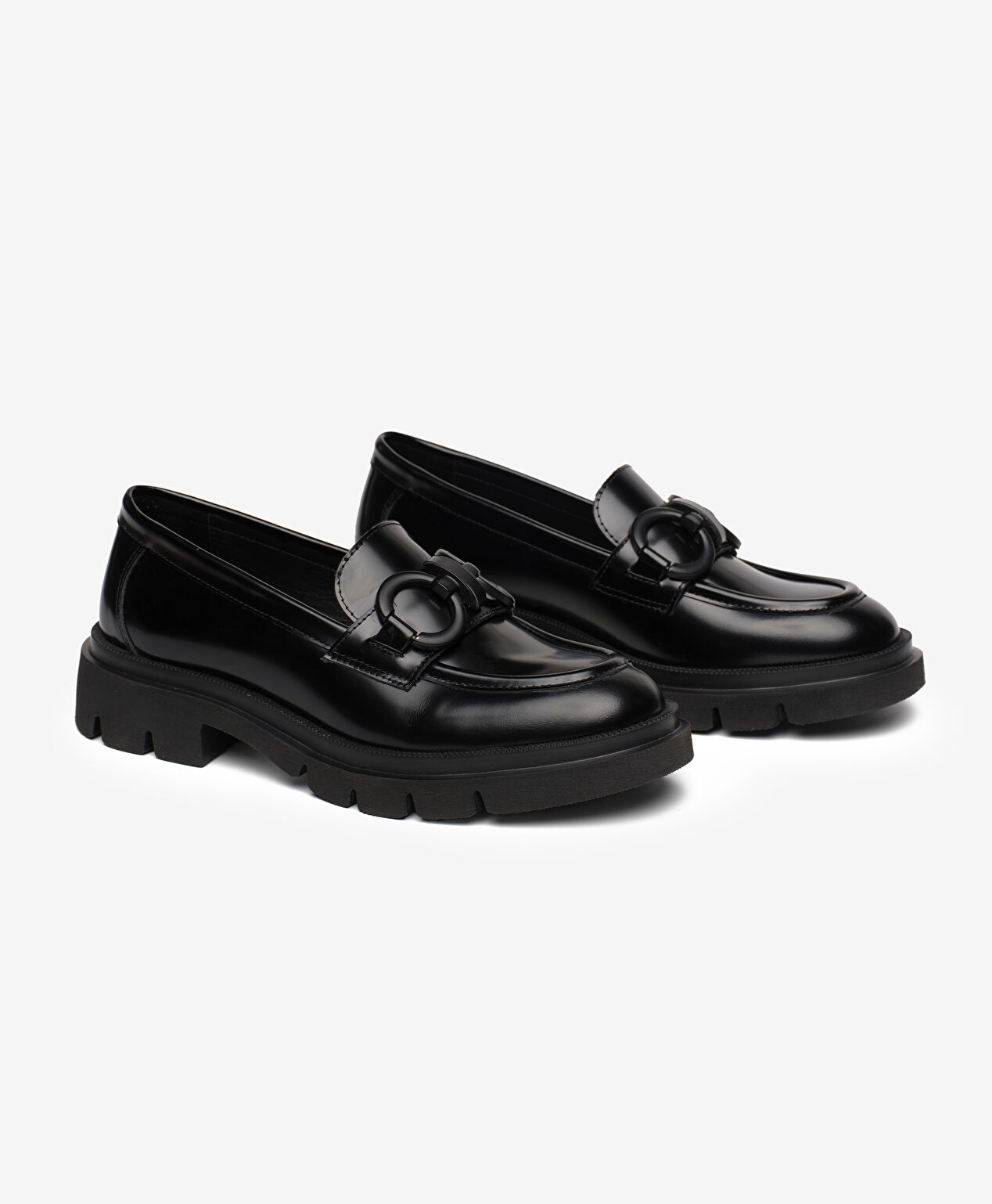 Kadın Siyah Hakiki Deri Loafer Ayakkabı - 3