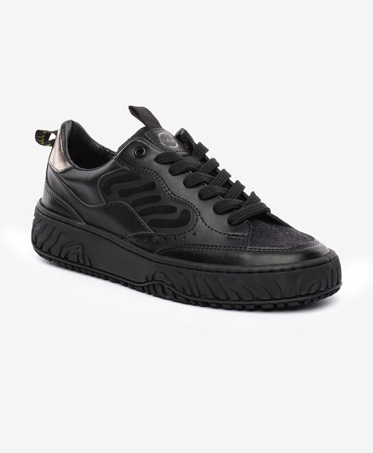 Kadın Siyah Hakiki Deri Sneaker Ayakkabı - 2
