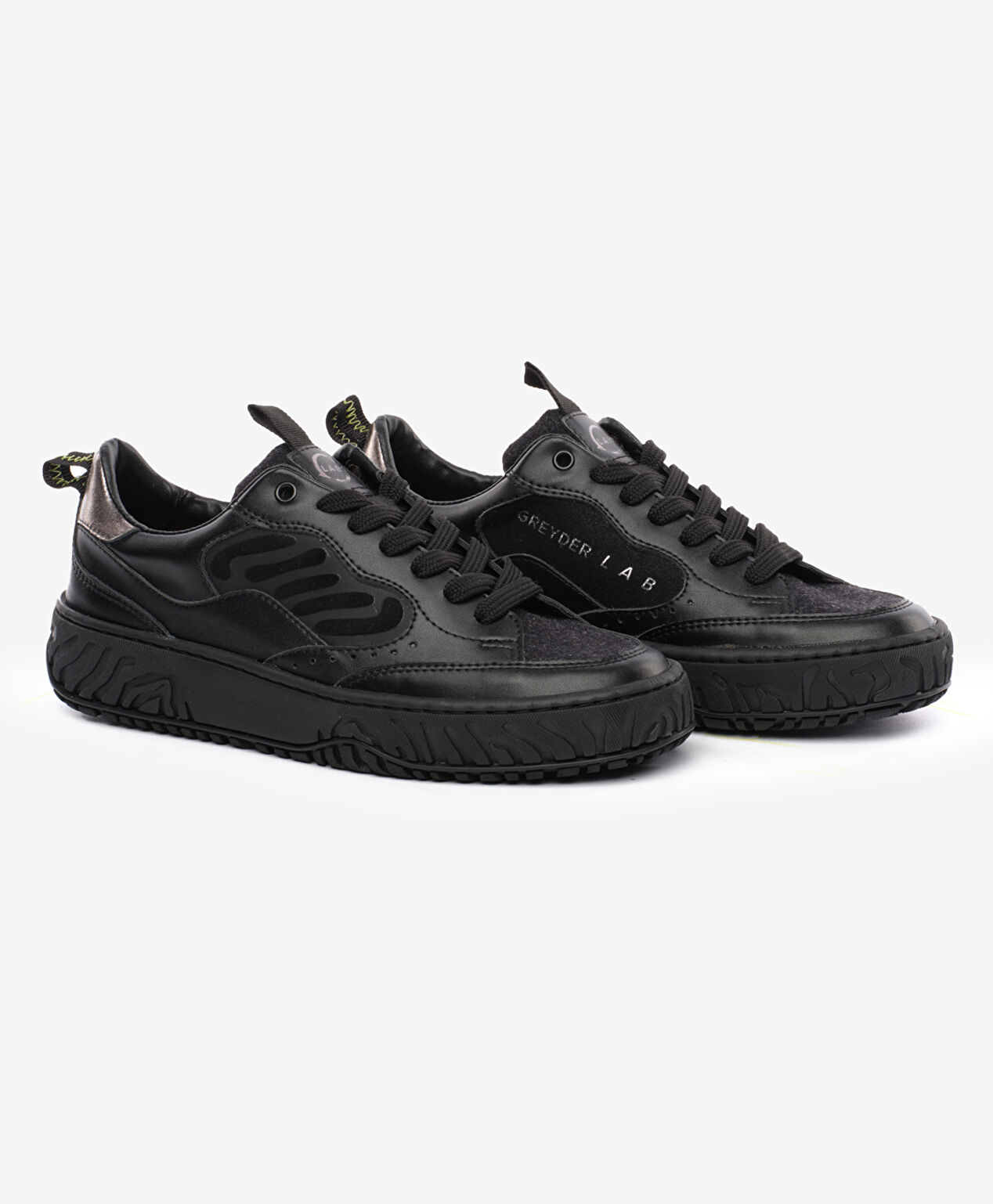 Kadın Siyah Hakiki Deri Sneaker Ayakkabı - 3