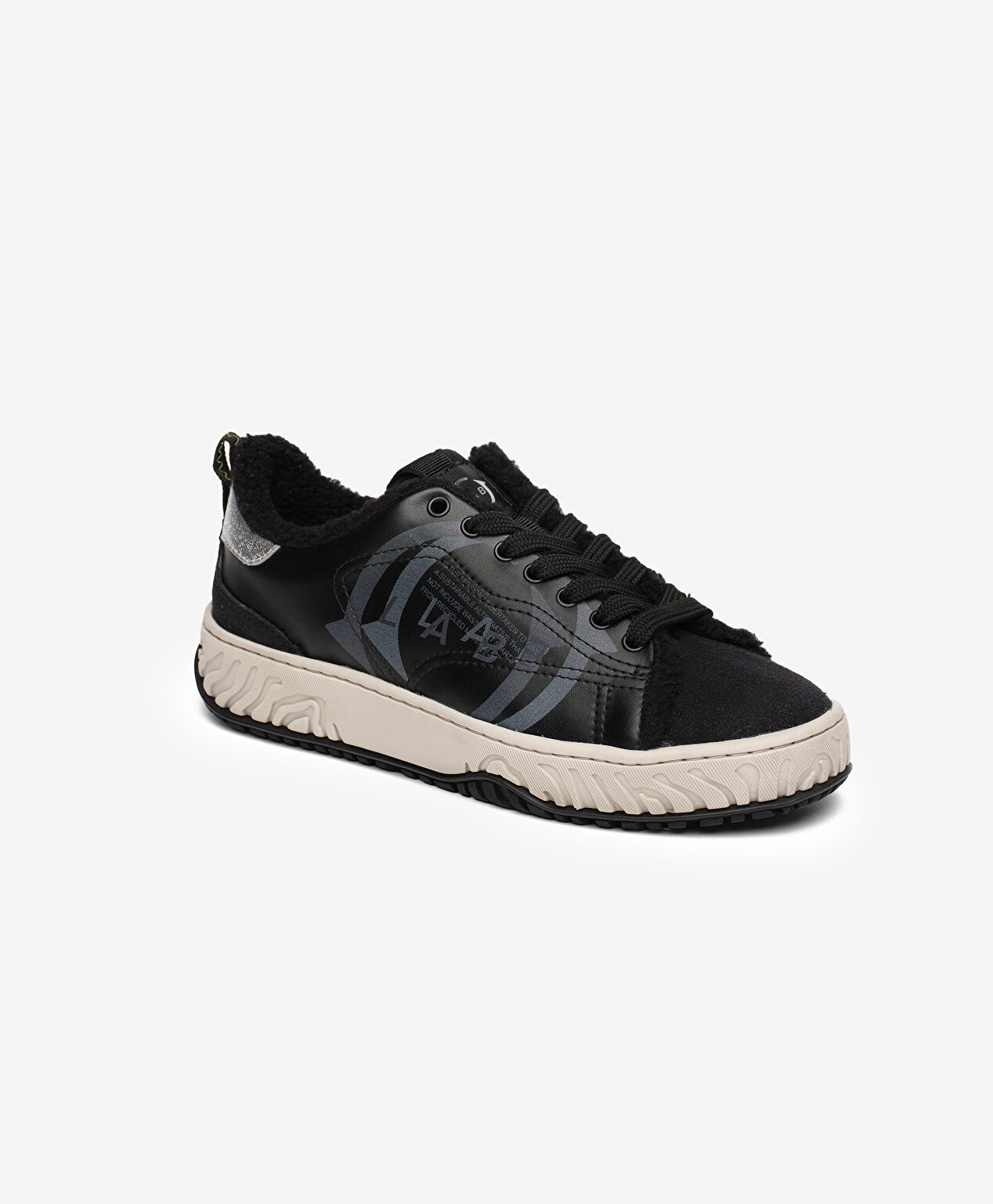 Kadın Siyah Hakiki Deri Sneaker Ayakkabı - 2