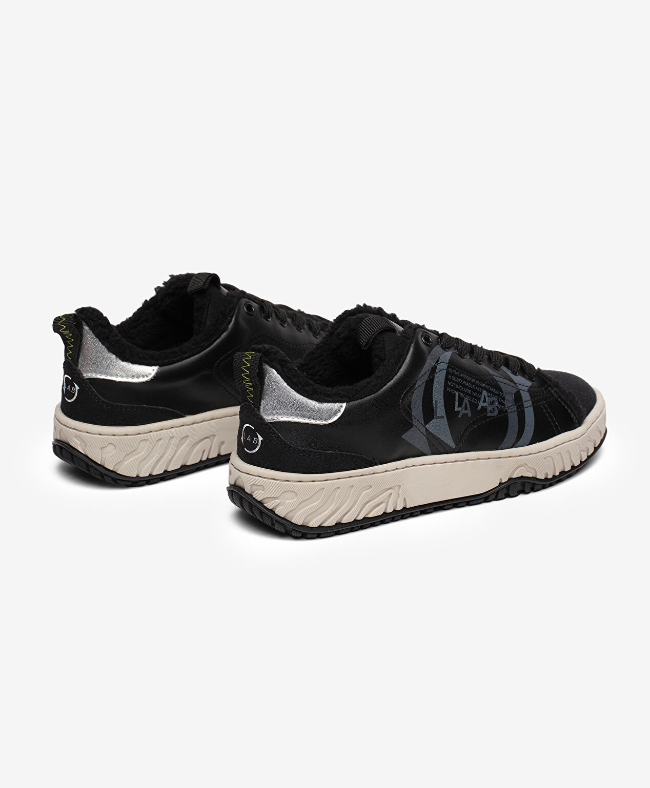 Kadın Siyah Hakiki Deri Sneaker Ayakkabı - 4