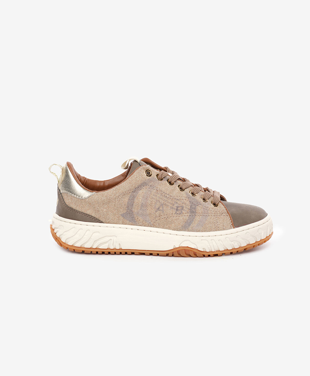 Kadın Kahverengi Hakiki Deri Sneaker Ayakkabı - 1