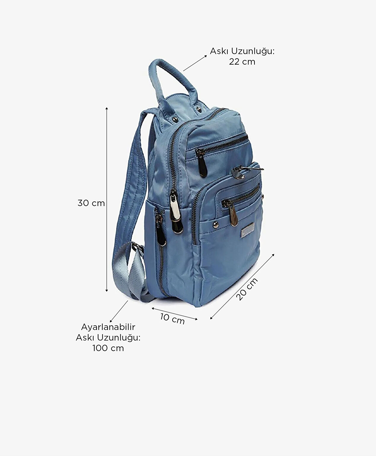 Kadın Kot Mavi Sırt Çantası - 2