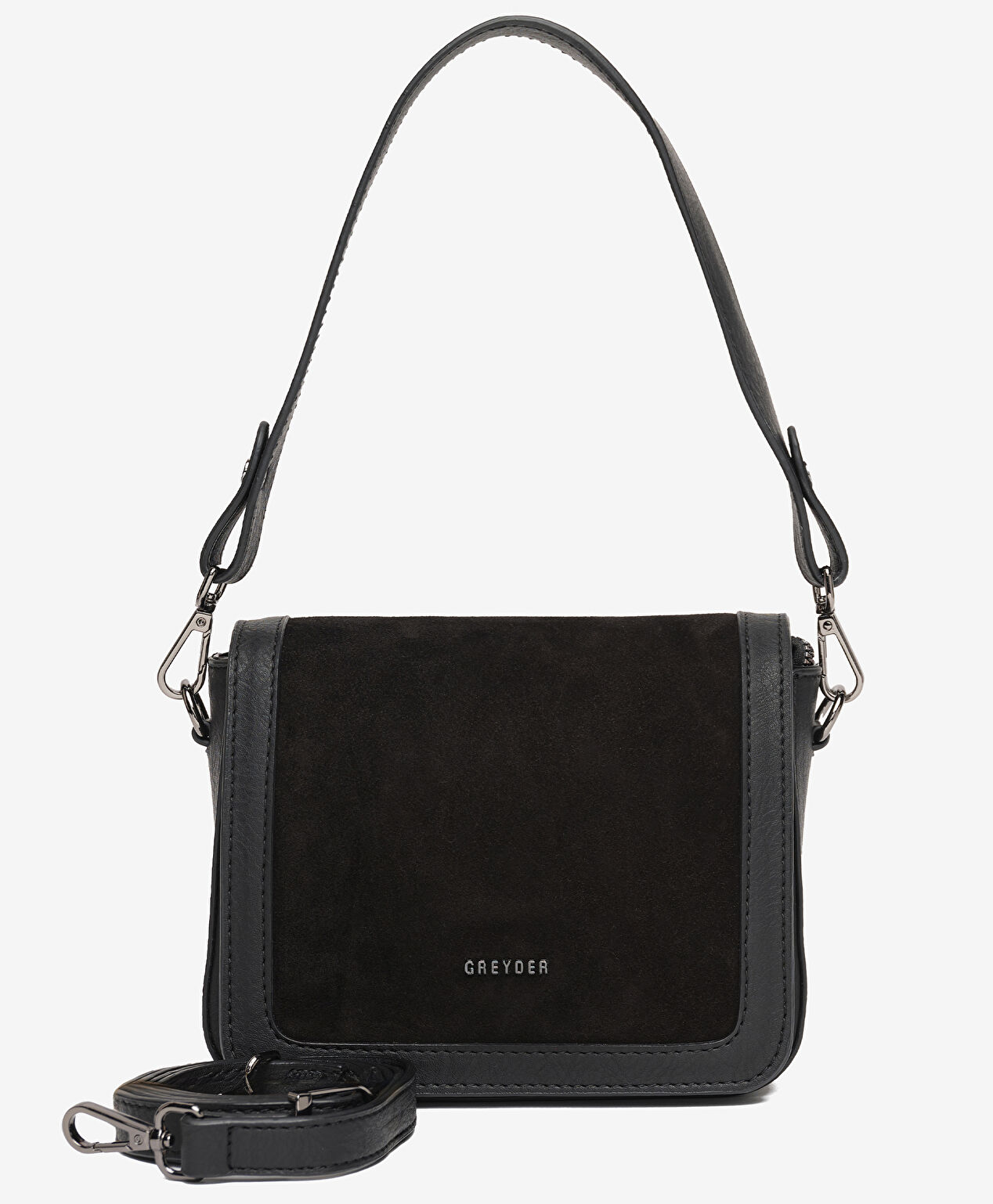 Kadın Siyah Hakiki Deri Çapraz Çanta - 3