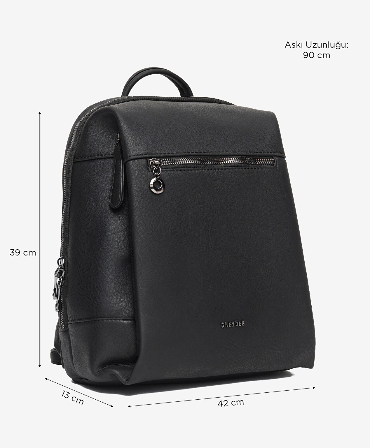 Kadın Siyah Sırt Çantası - 6