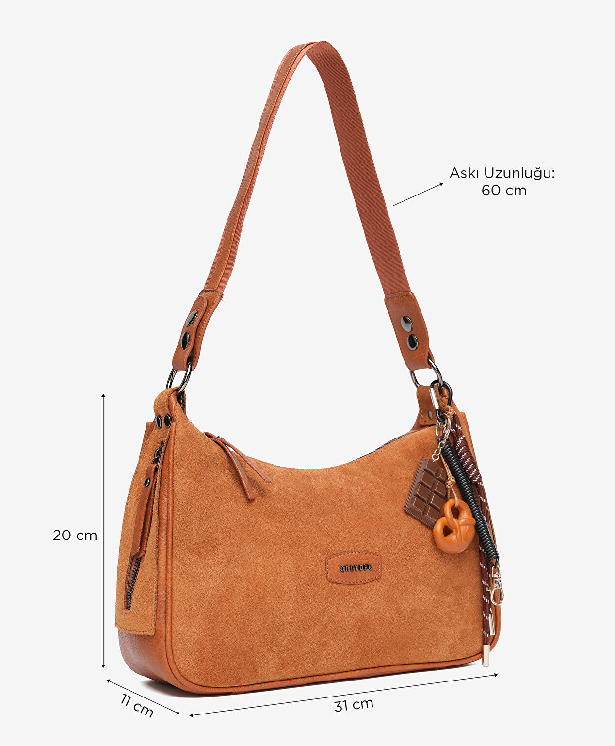 Kadın Taba Hakiki Deri Omuz Çantası - 2