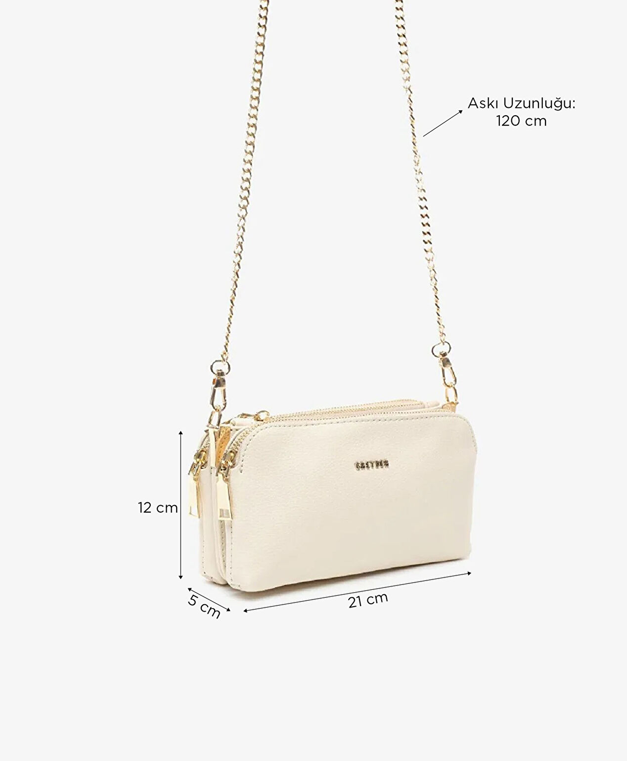 Kadın Ekru Çapraz Çanta - 2