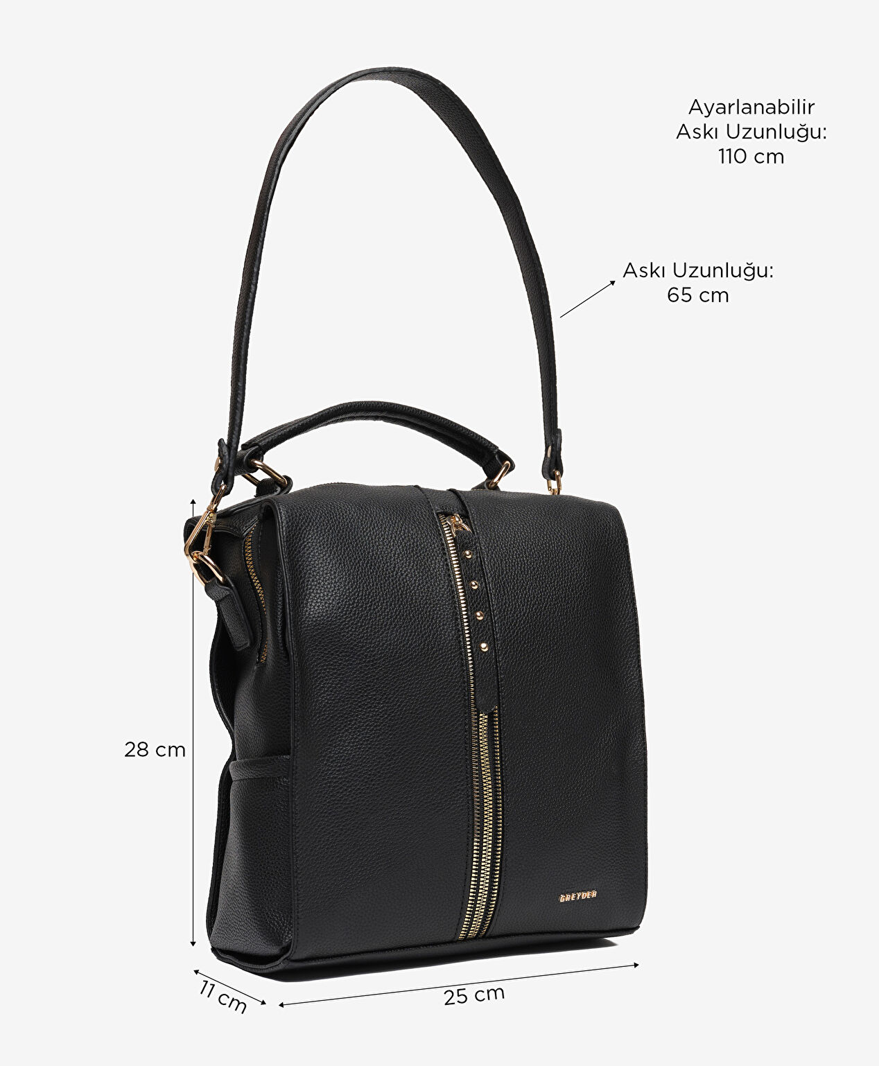 Kadın Siyah Sırt Çantası - 2