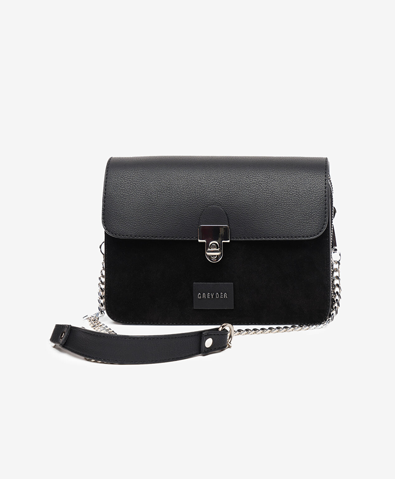 Kadın Siyah Hakiki Deri Çapraz Çanta - 1