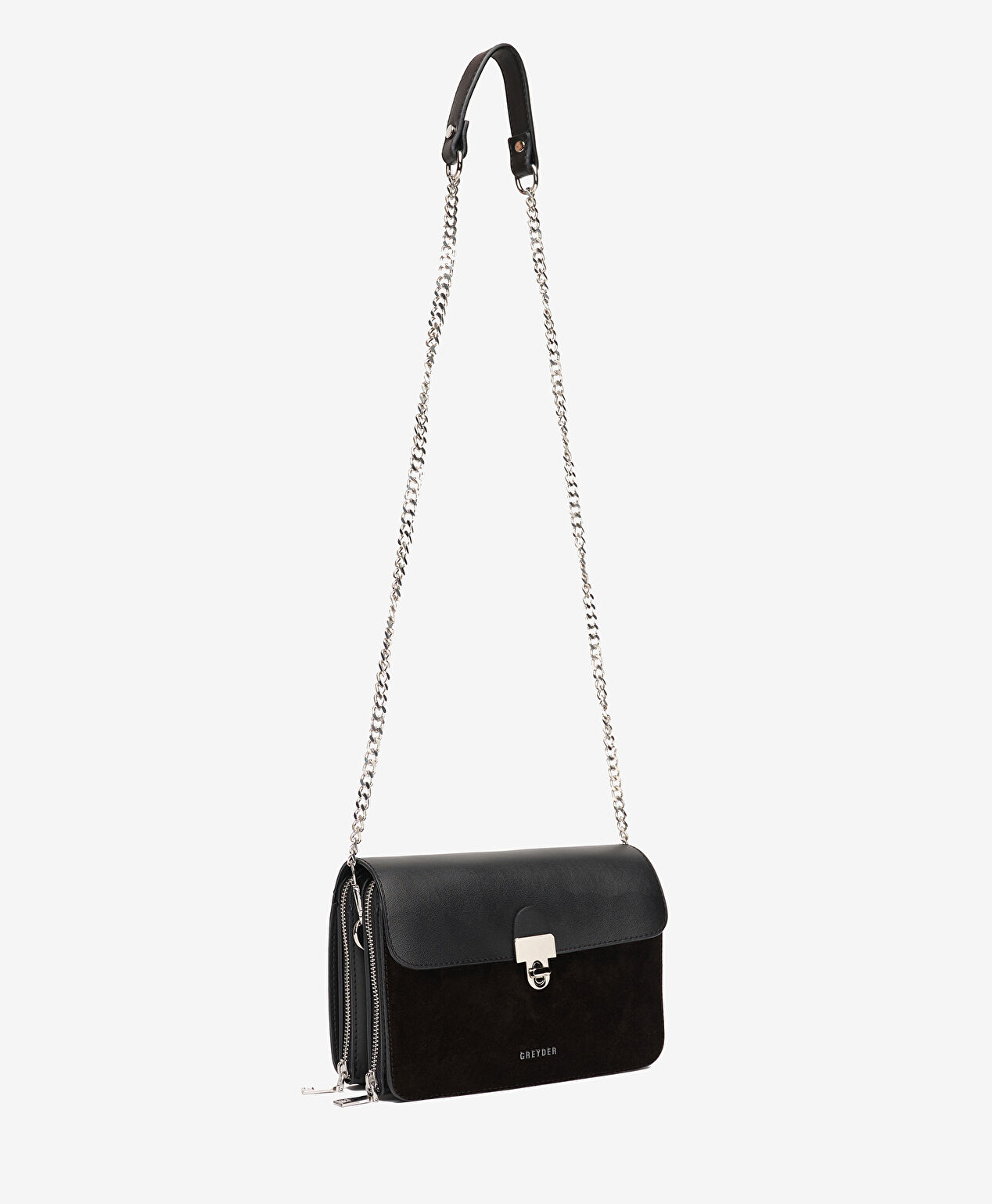 Kadın Siyah Hakiki Deri Çapraz Çanta - 2