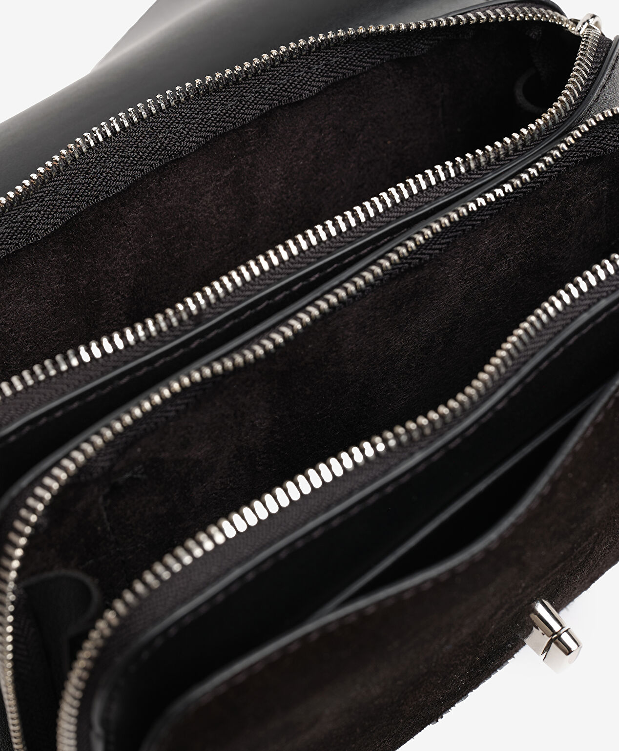 Kadın Siyah Hakiki Deri Çapraz Çanta - 5