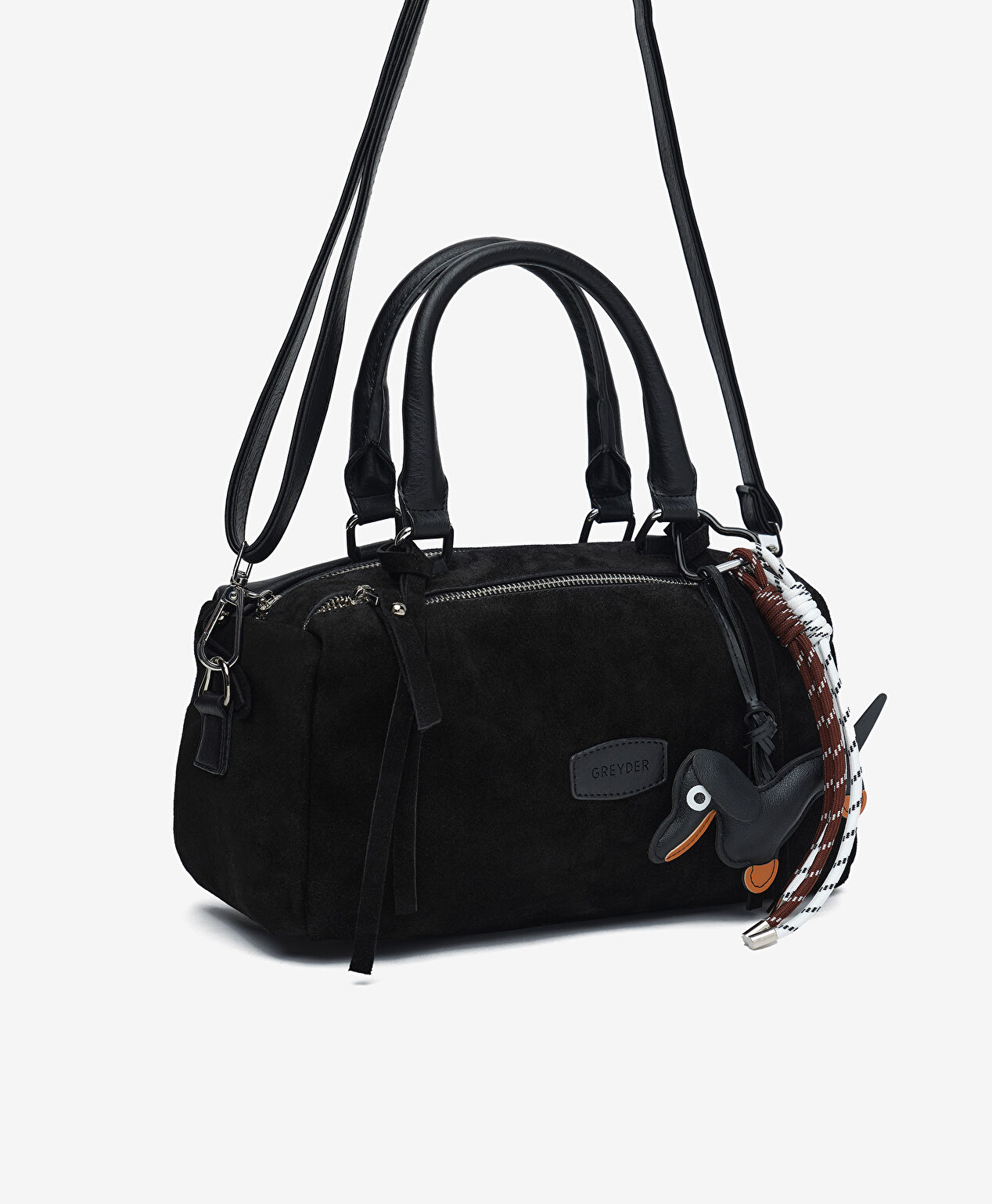 Kadın Siyah Hakiki Deri Çapraz Çanta - 2