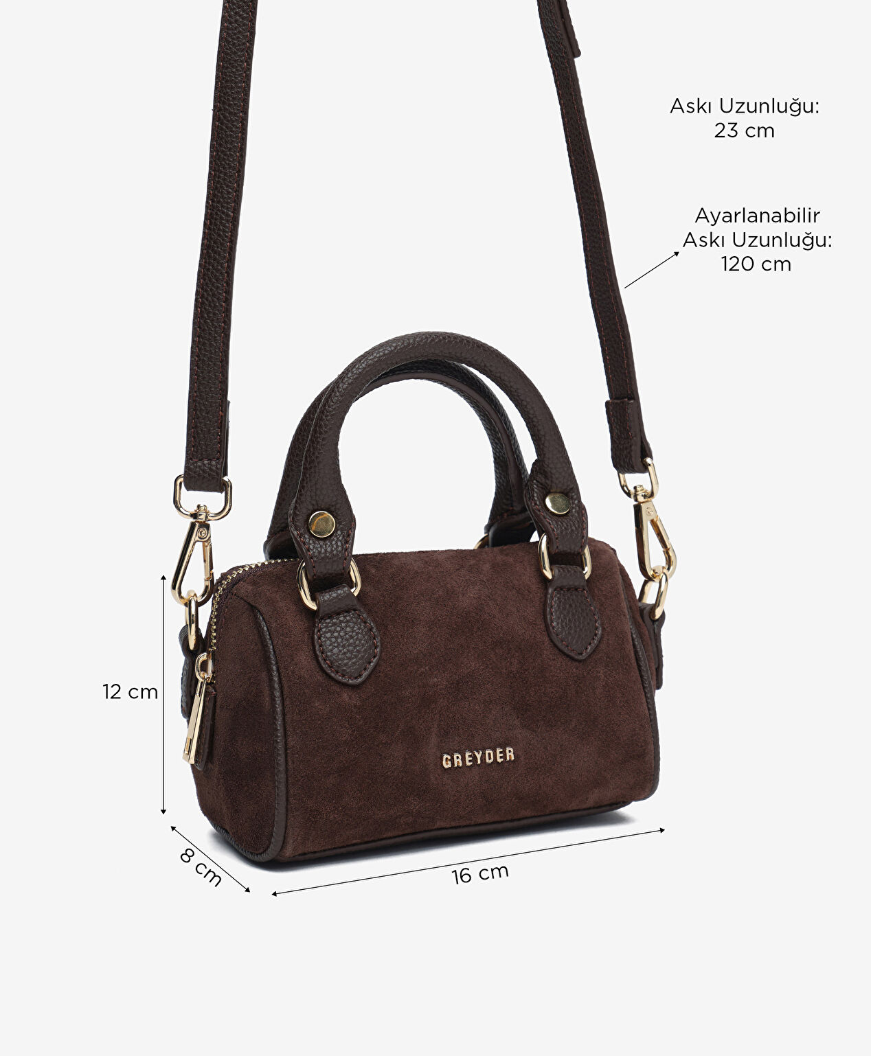 Kadın Kahverengi Hakiki Deri Çapraz Çanta - 2