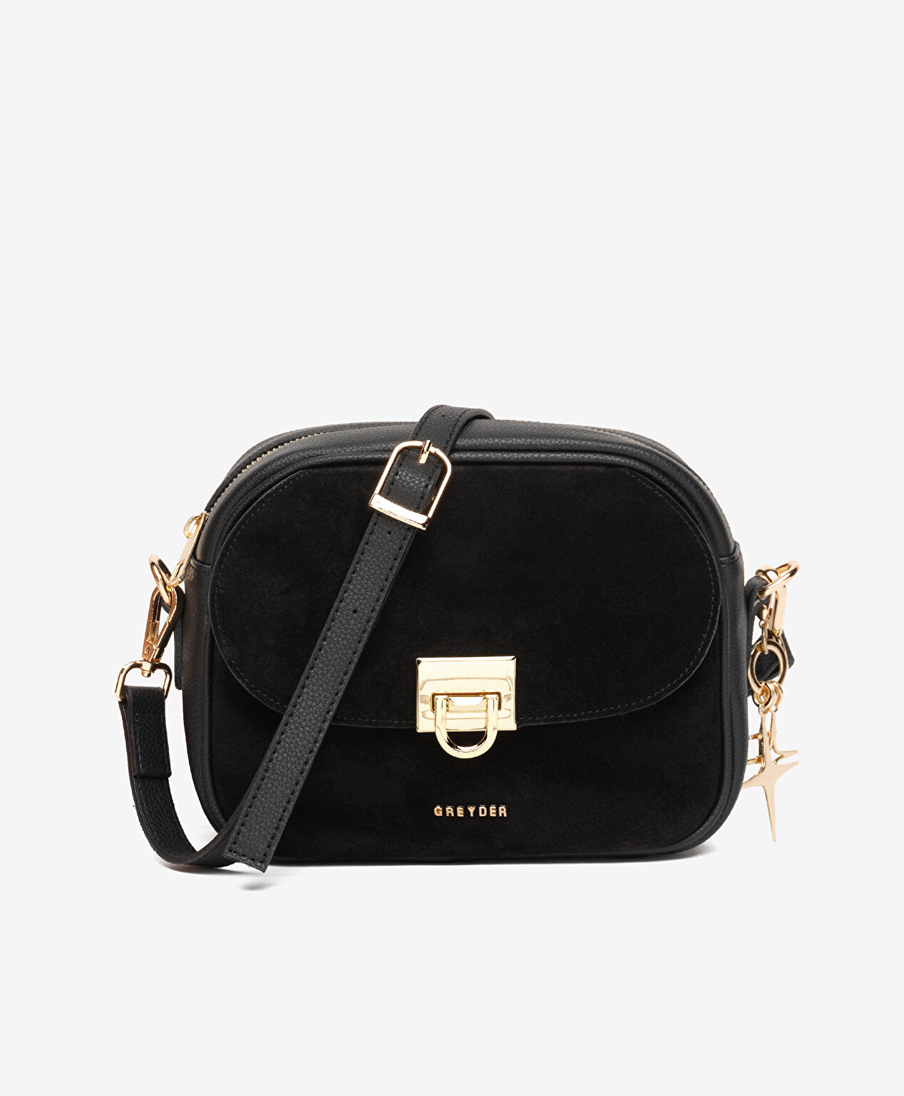 Kadın Siyah Hakiki Deri Çapraz Çanta - 1