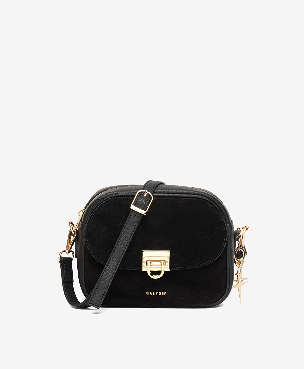 Kadın Siyah Hakiki Deri Çapraz Çanta - 1