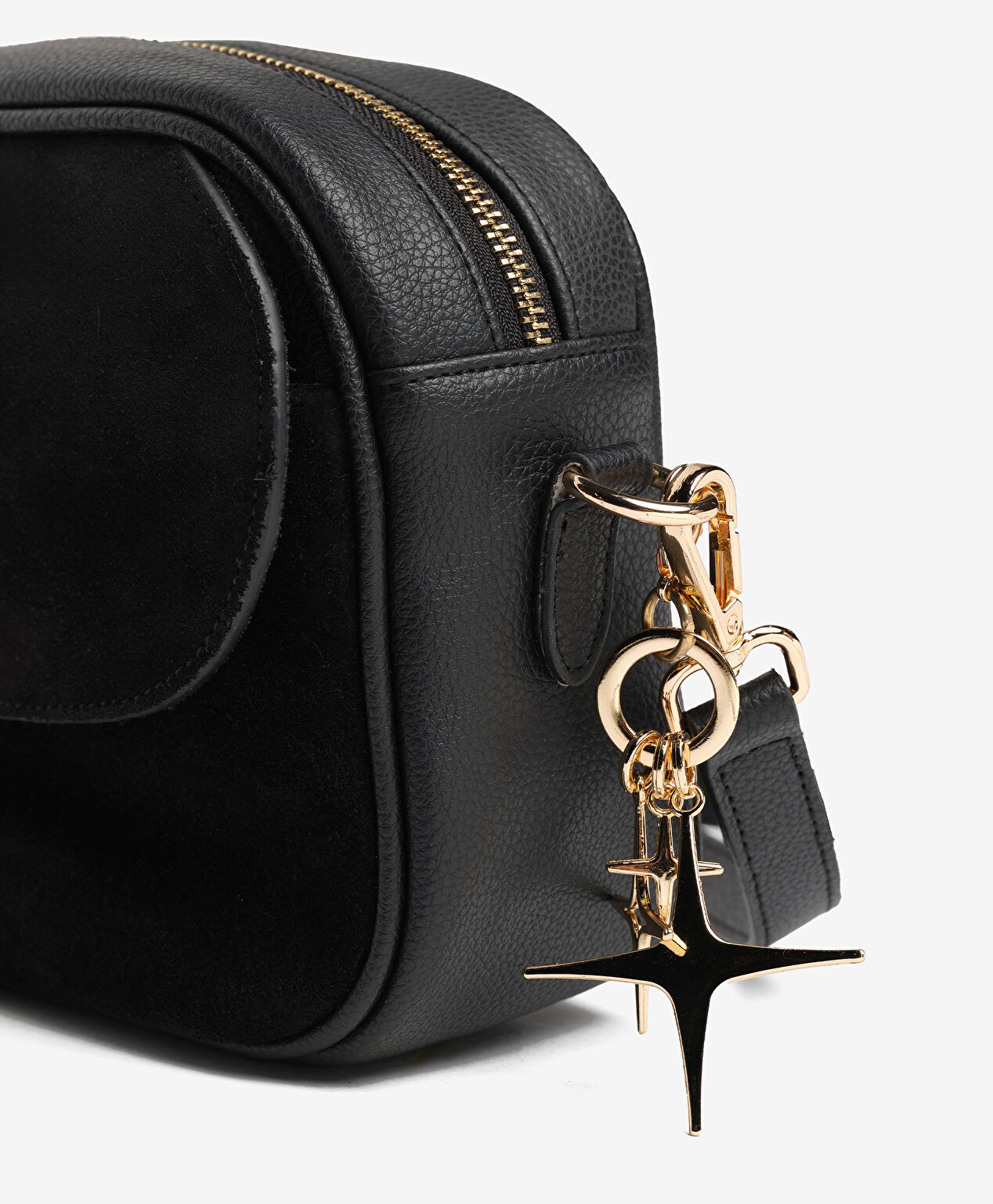 Kadın Siyah Hakiki Deri Çapraz Çanta - 5