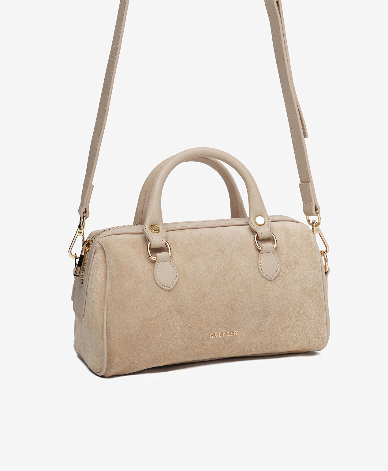 Kadın Bej Hakiki Deri Çapraz Çanta - 2