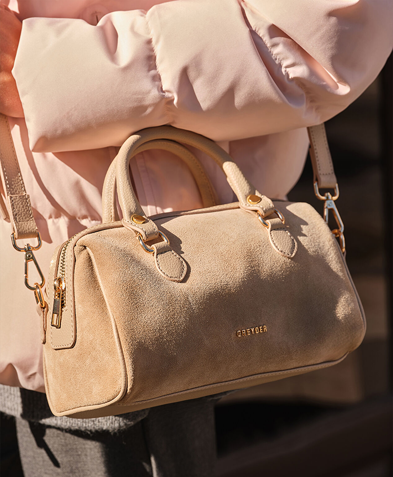 Kadın Bej Hakiki Deri Çapraz Çanta - 5