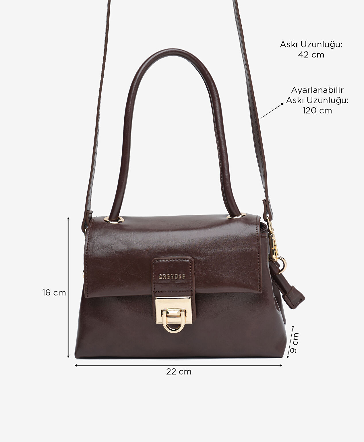 Kadın Kahverengi Çapraz Çanta - 2