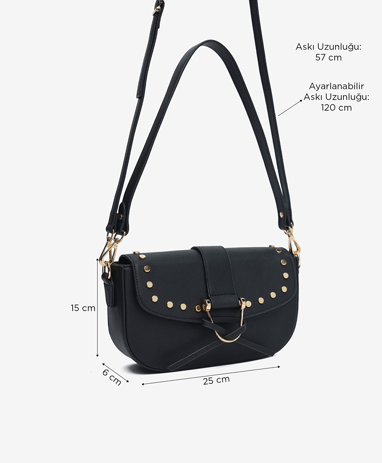 Kadın Siyah Çapraz Çanta - 2