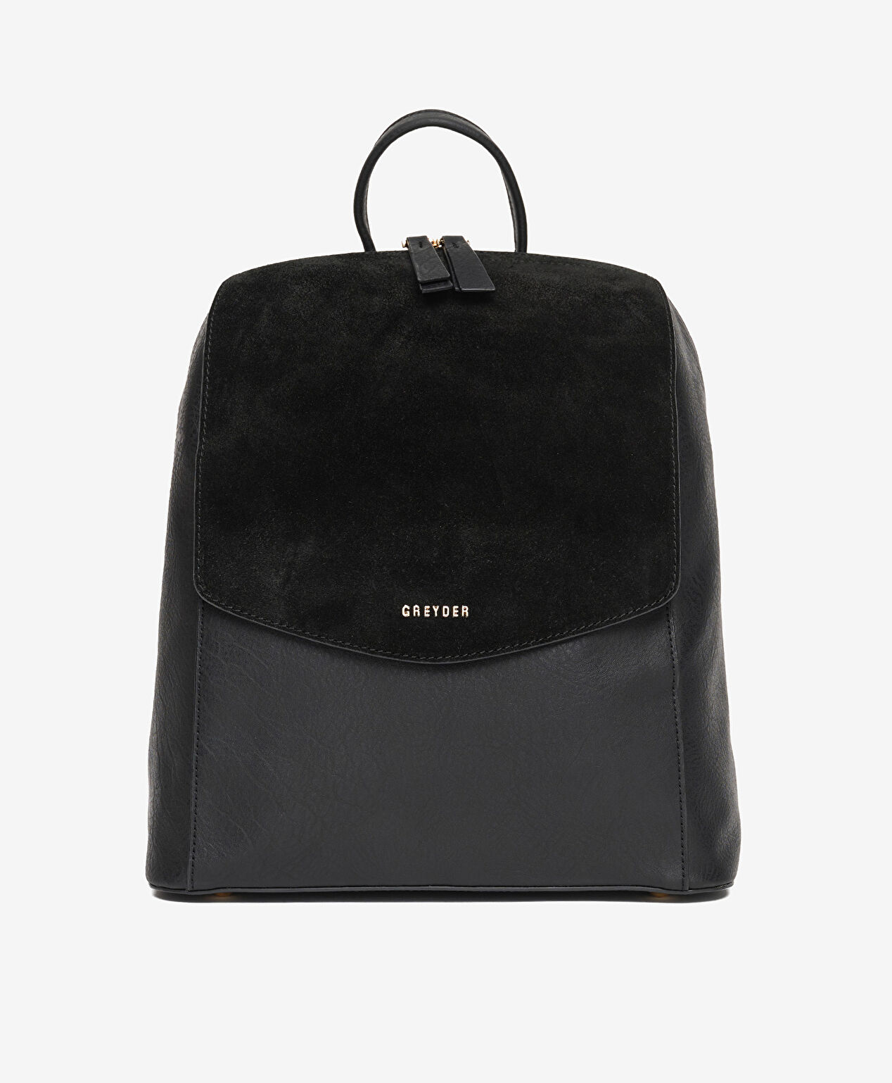 Kadın Siyah Hakiki Deri Sırt Çantası - 1