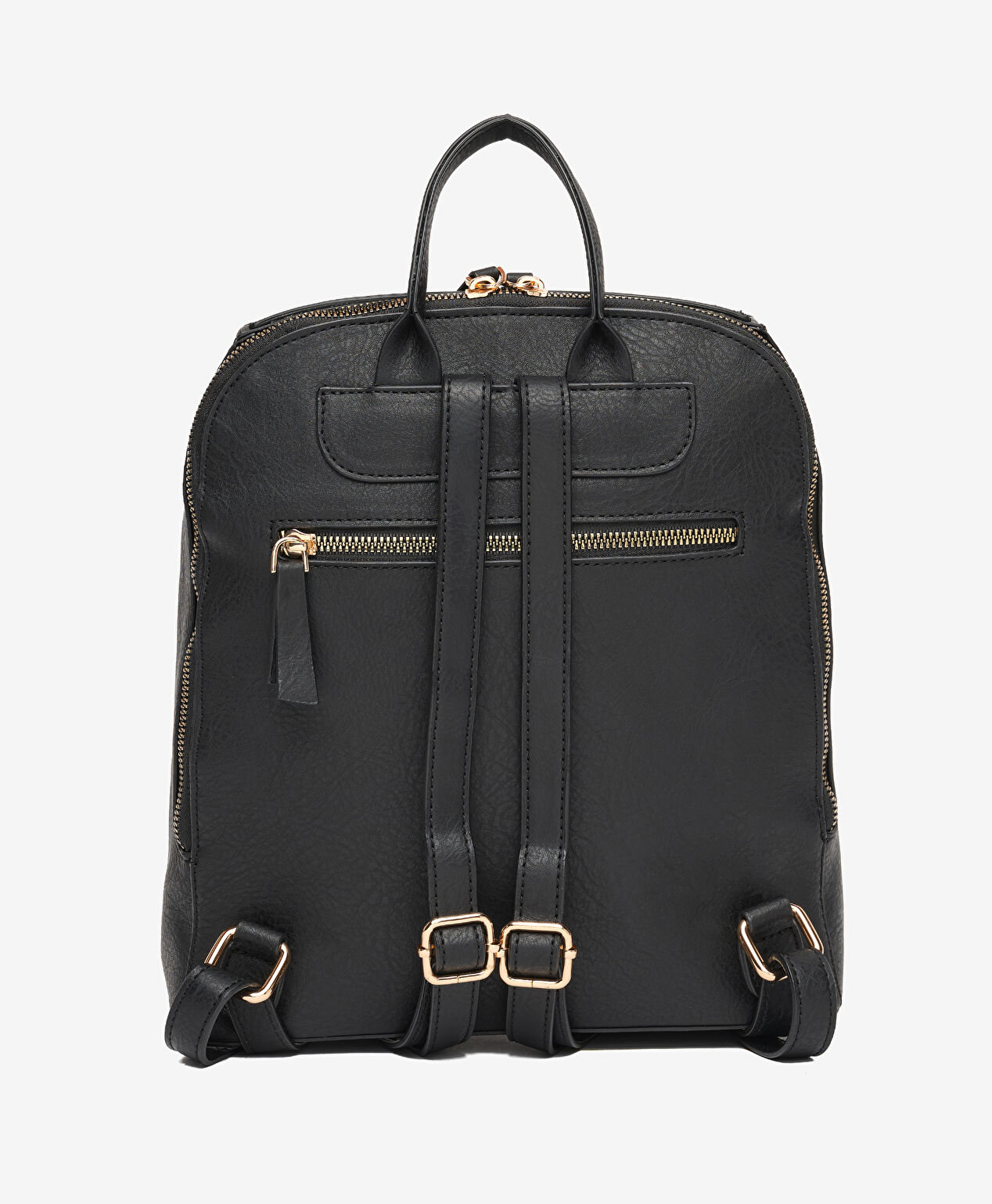 Kadın Siyah Hakiki Deri Sırt Çantası - 3