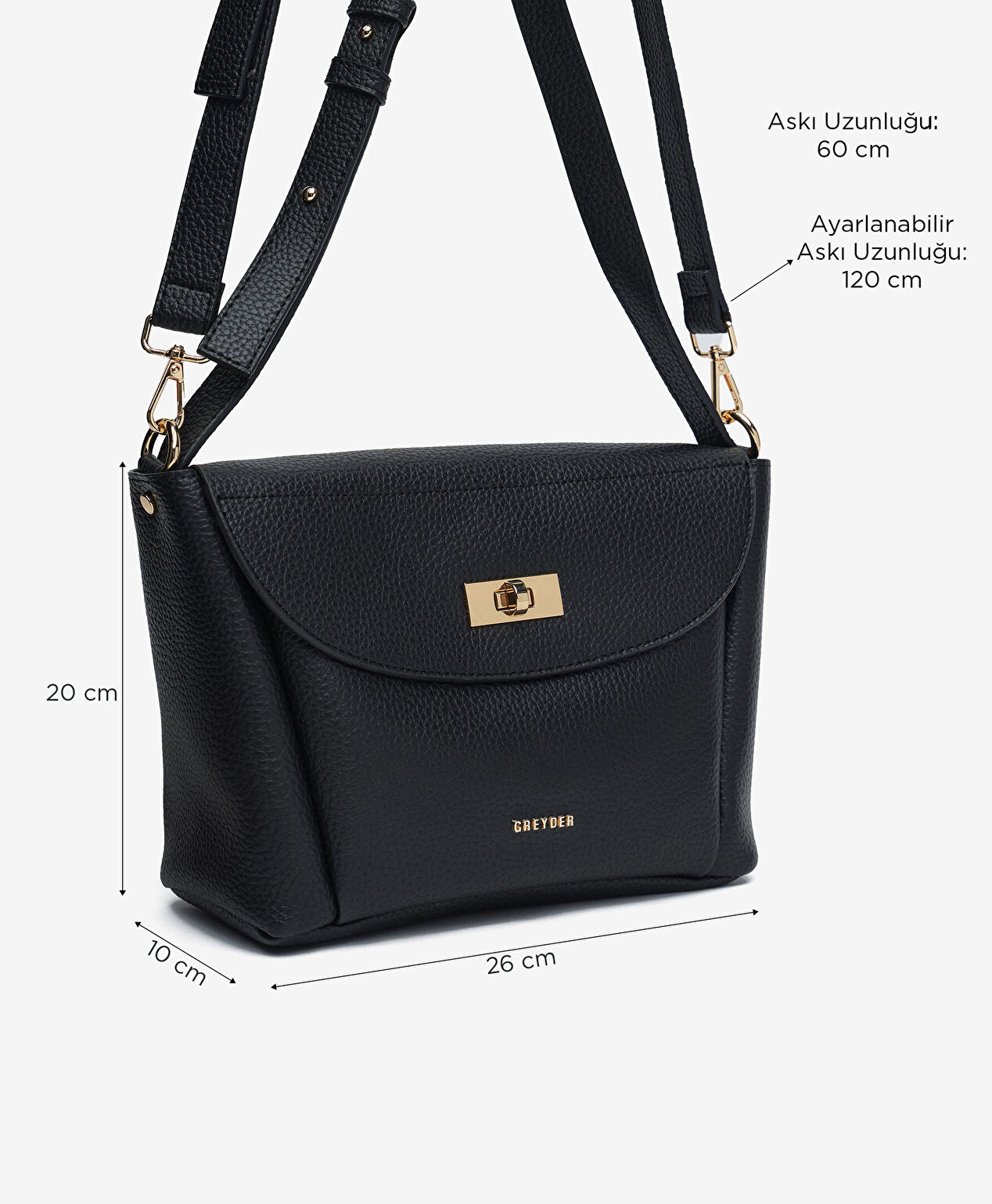 Kadın Siyah Omuz Çantası - 2