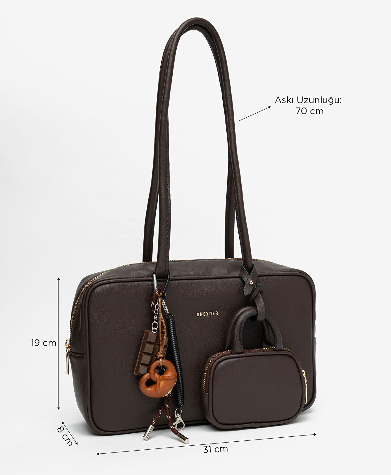 Kadın Kahverengi Omuz Çantası - 2