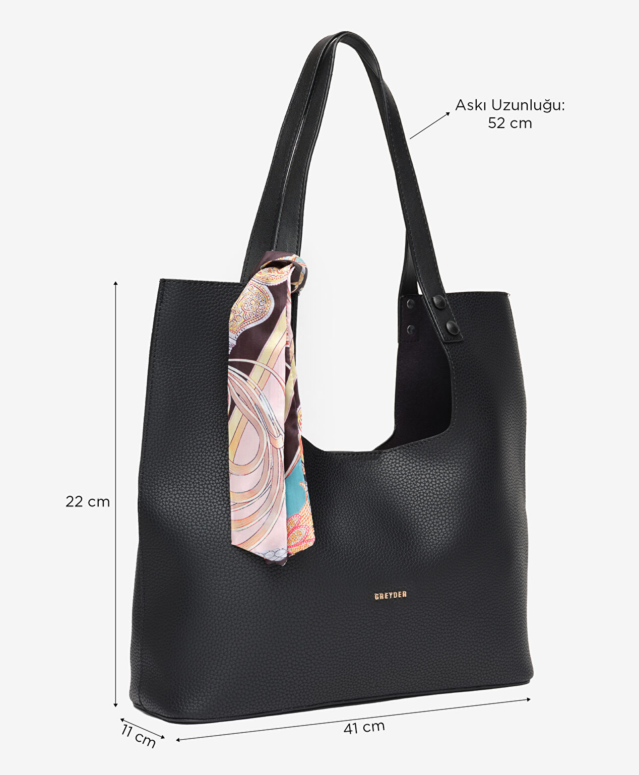 Kadın Siyah Omuz Çantası - 2