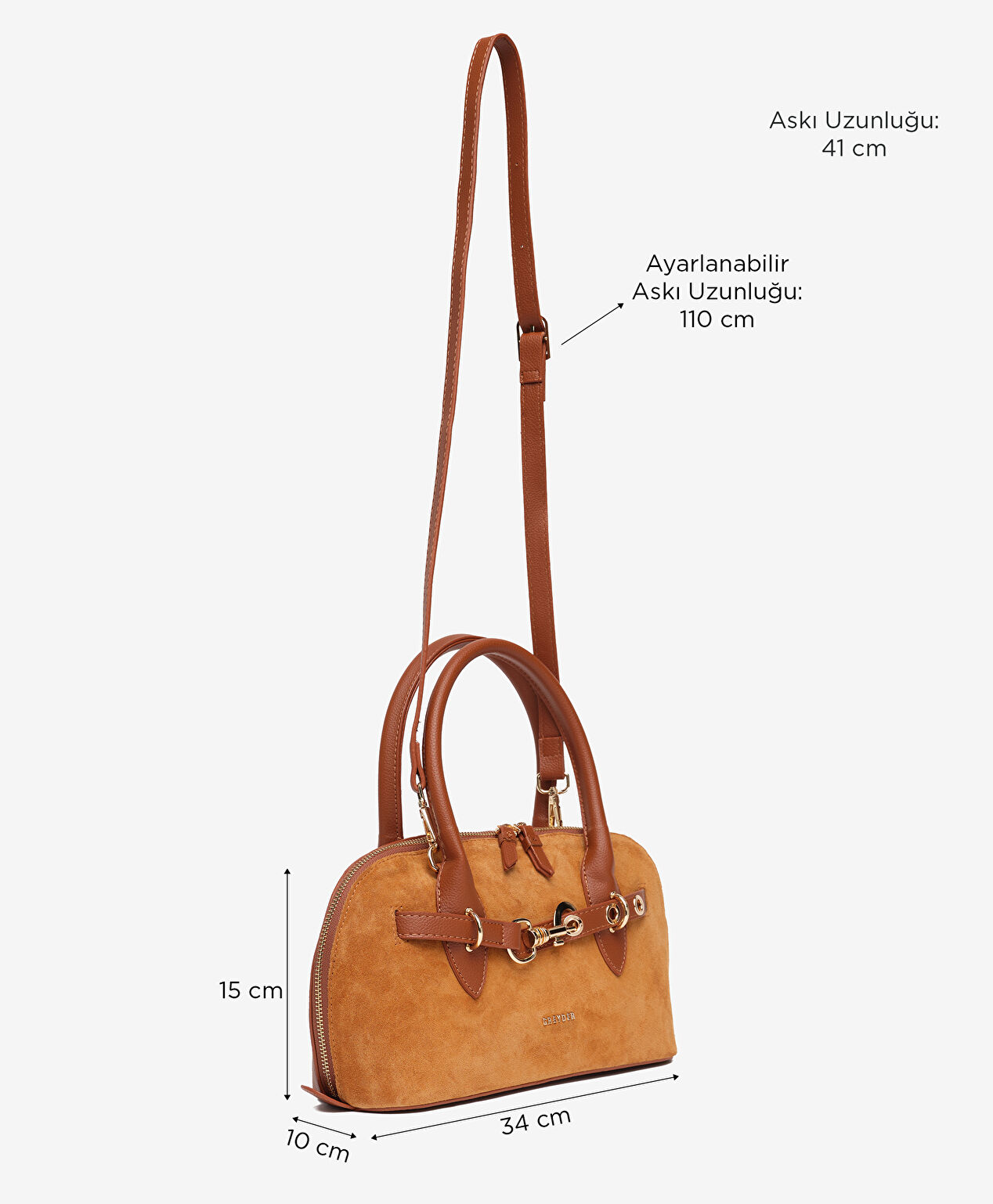 Kadın Taba Hakiki Deri Çapraz Çanta - 2