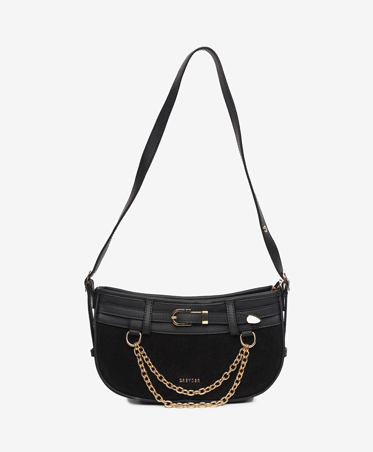 Kadın Siyah Hakiki Deri Çapraz Çanta - 1