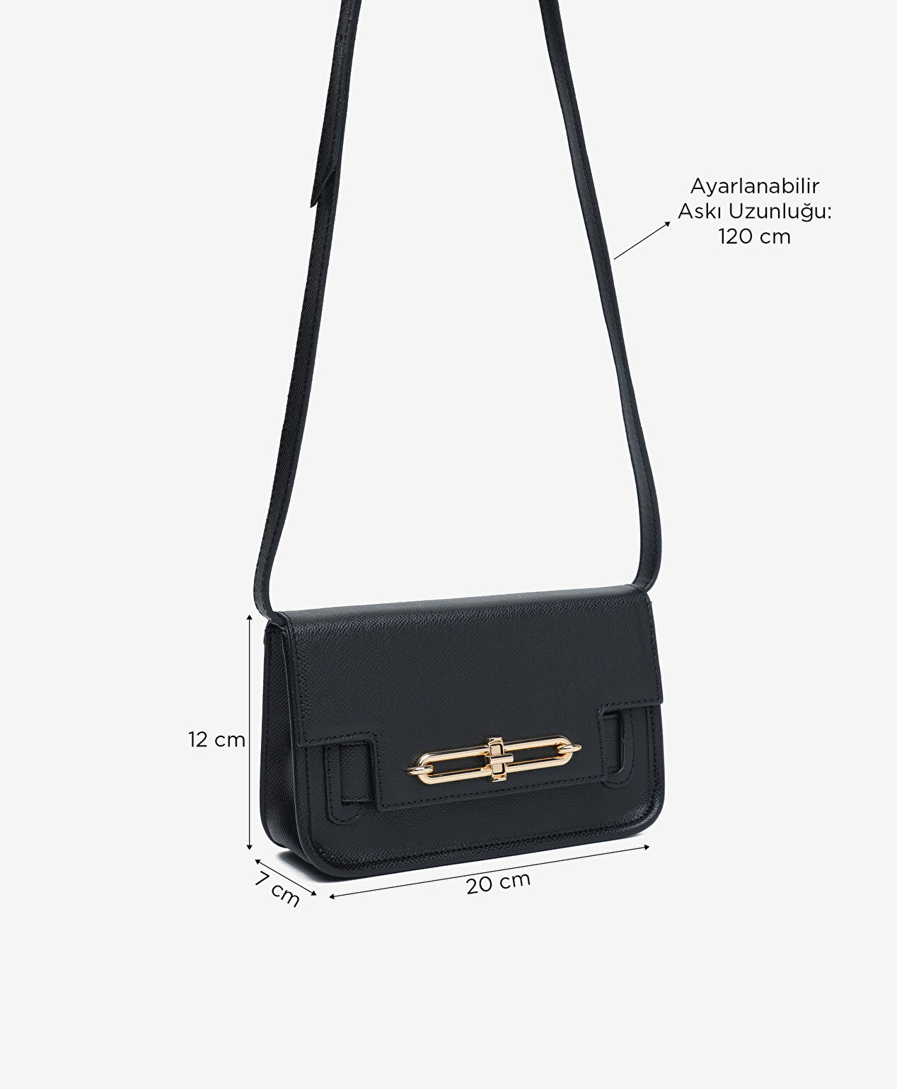 Kadın Siyah Çapraz Çanta - 2