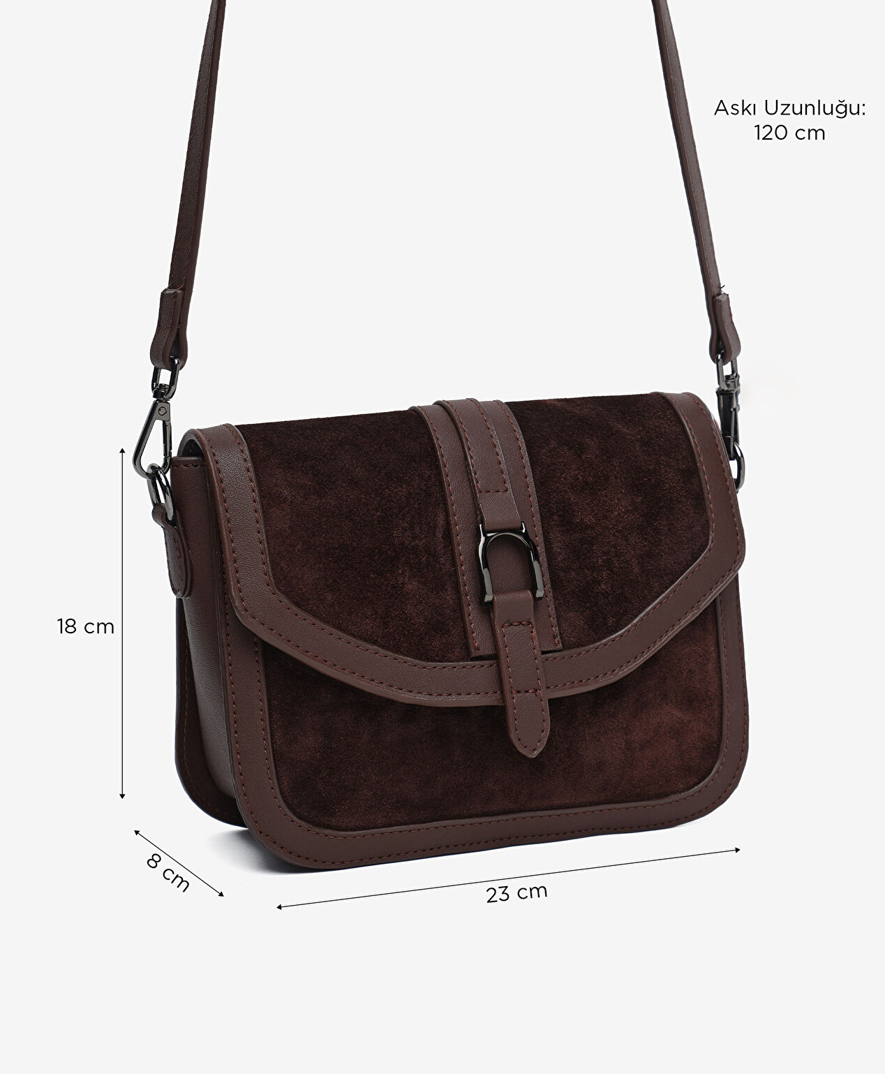 Kadın Kahverengi Hakiki Deri Çapraz Çanta - 2