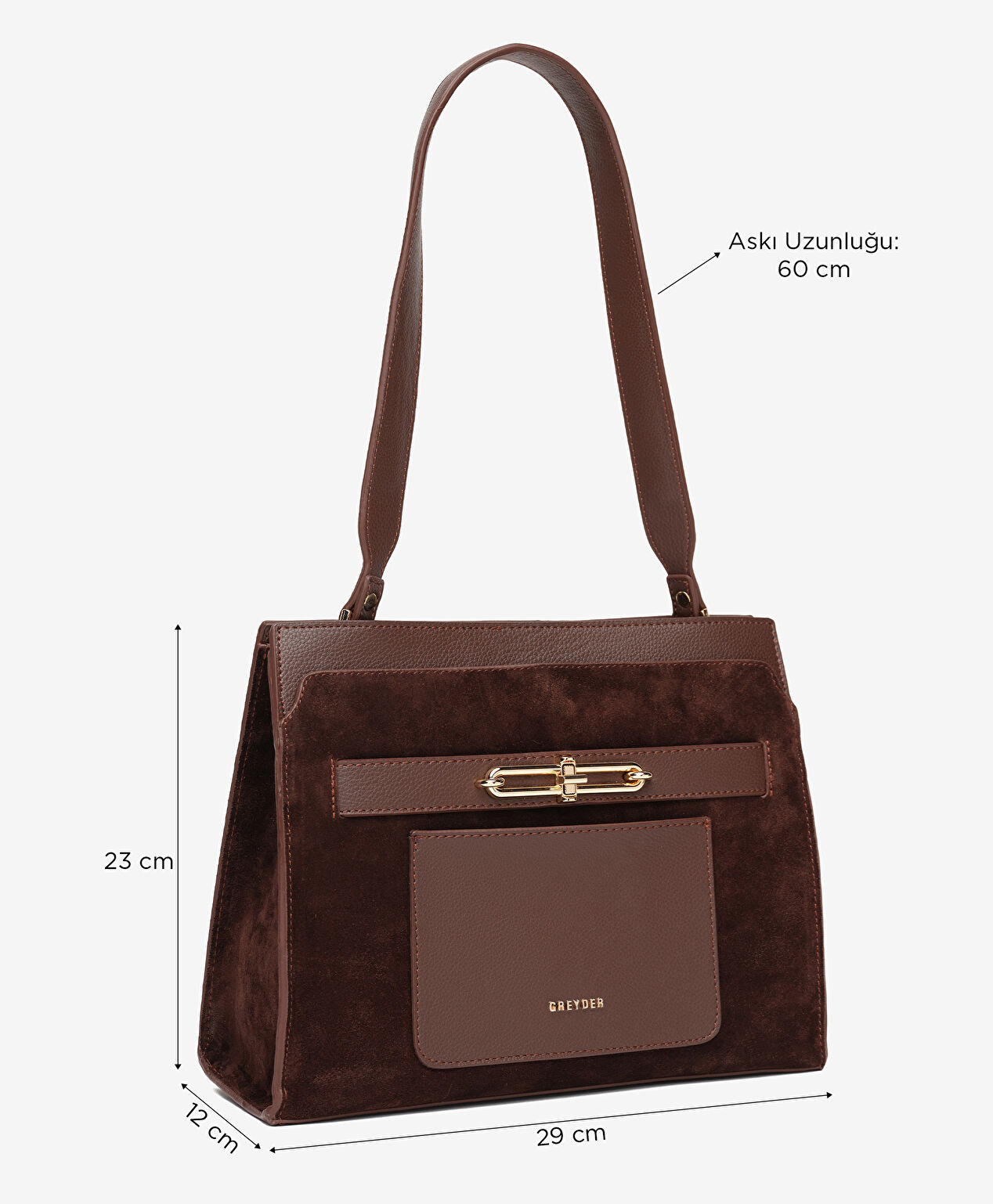 Kadın Kahverengi Hakiki Deri Kol Çantası - 2