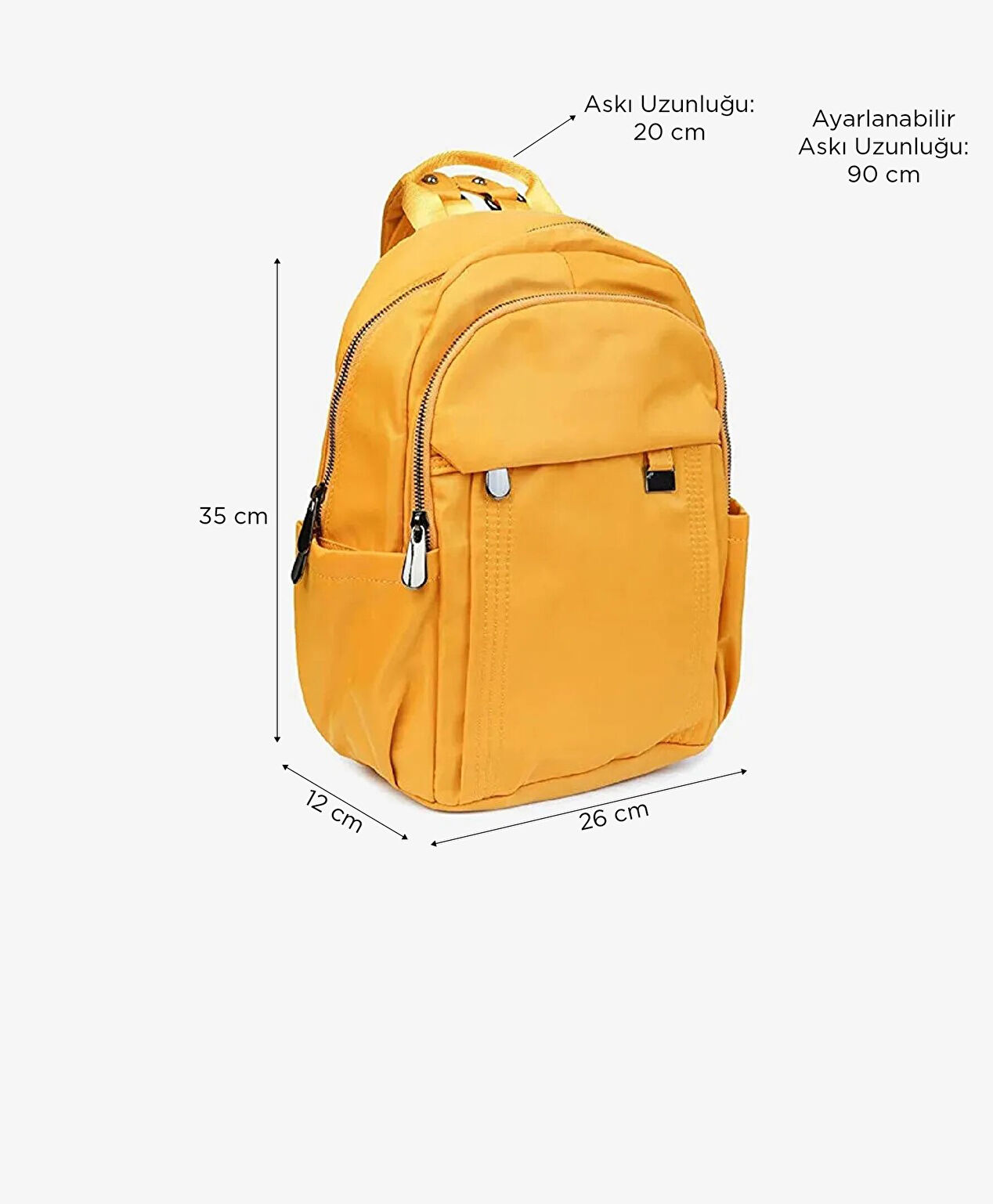 Kadın Hardal Sırt Çantası - 2