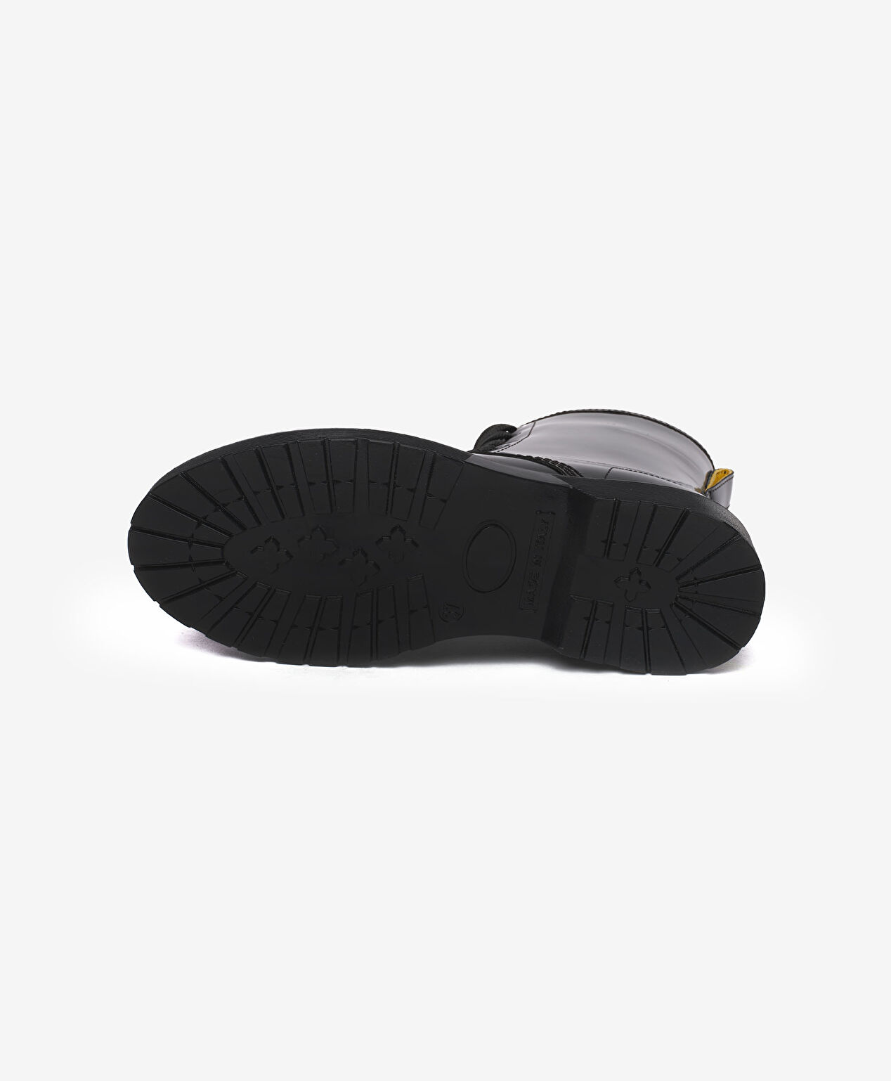 Kadın Siyah Hakiki Deri Military Bot - 5