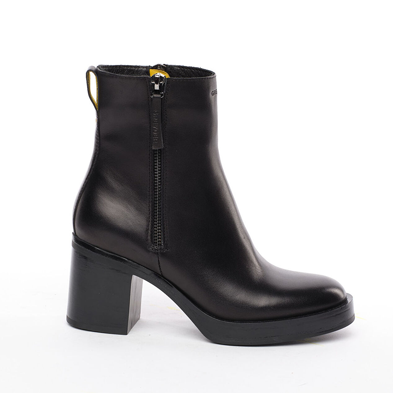 Kadın Siyah Hakiki Deri Topuklu Bot - 1