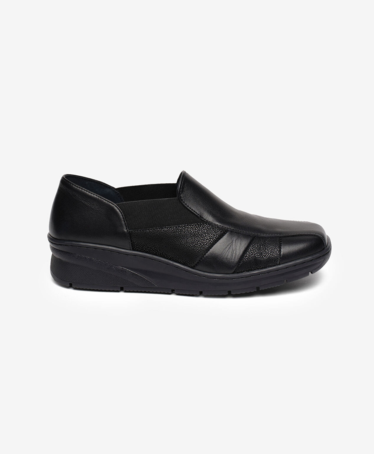 Kadın Siyah Hakiki Deri Comfort Ayakkabı - 1