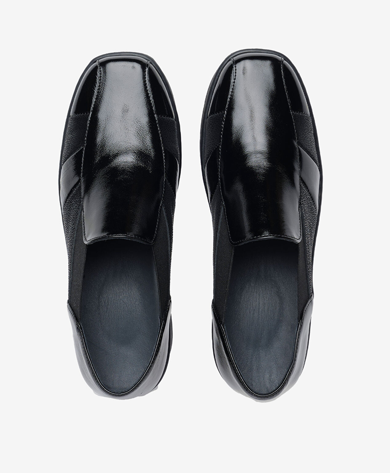 Kadın Siyah Rugan Hakiki Deri Comfort Ayakkabı - 5