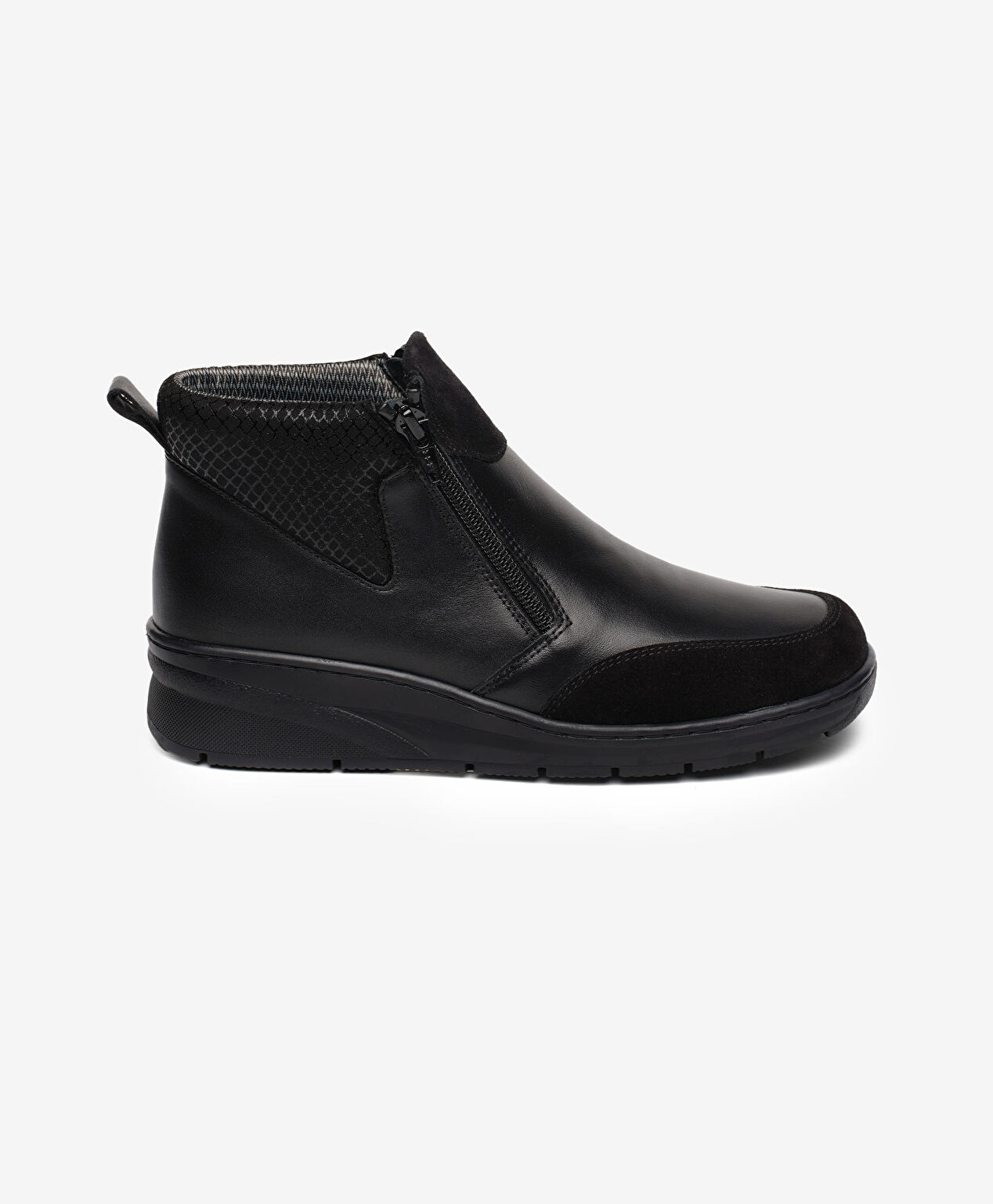 Kadın Siyah Hakiki Deri Comfort Bot - 1