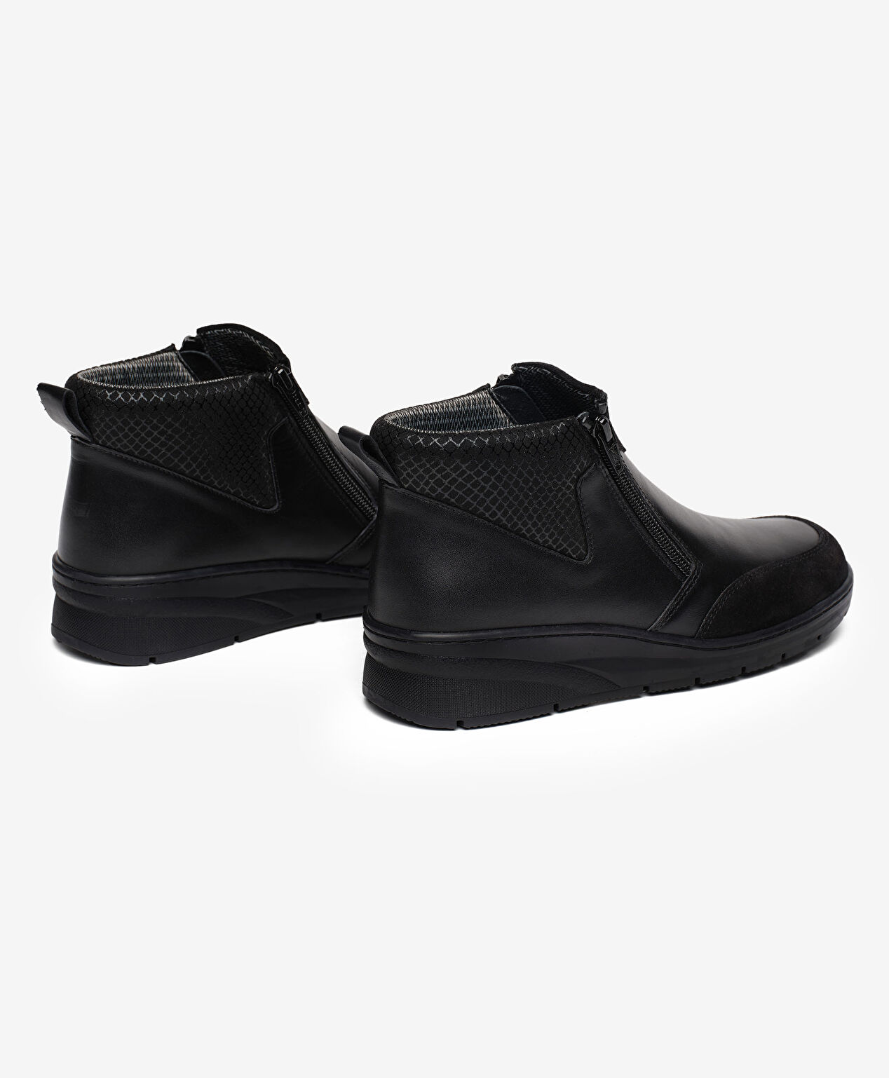 Kadın Siyah Hakiki Deri Comfort Bot - 4