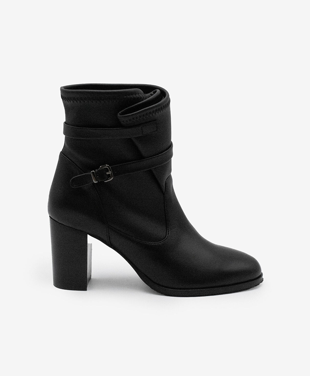 Kadın Siyah Hakiki Deri Topuklu Bot - 1