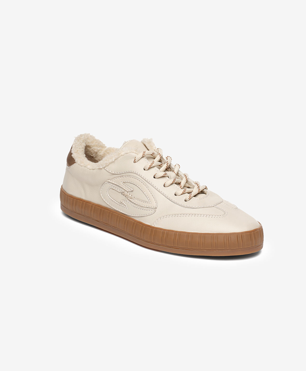 Kadın Bej Hakiki Deri Sneaker Ayakkabı - 2