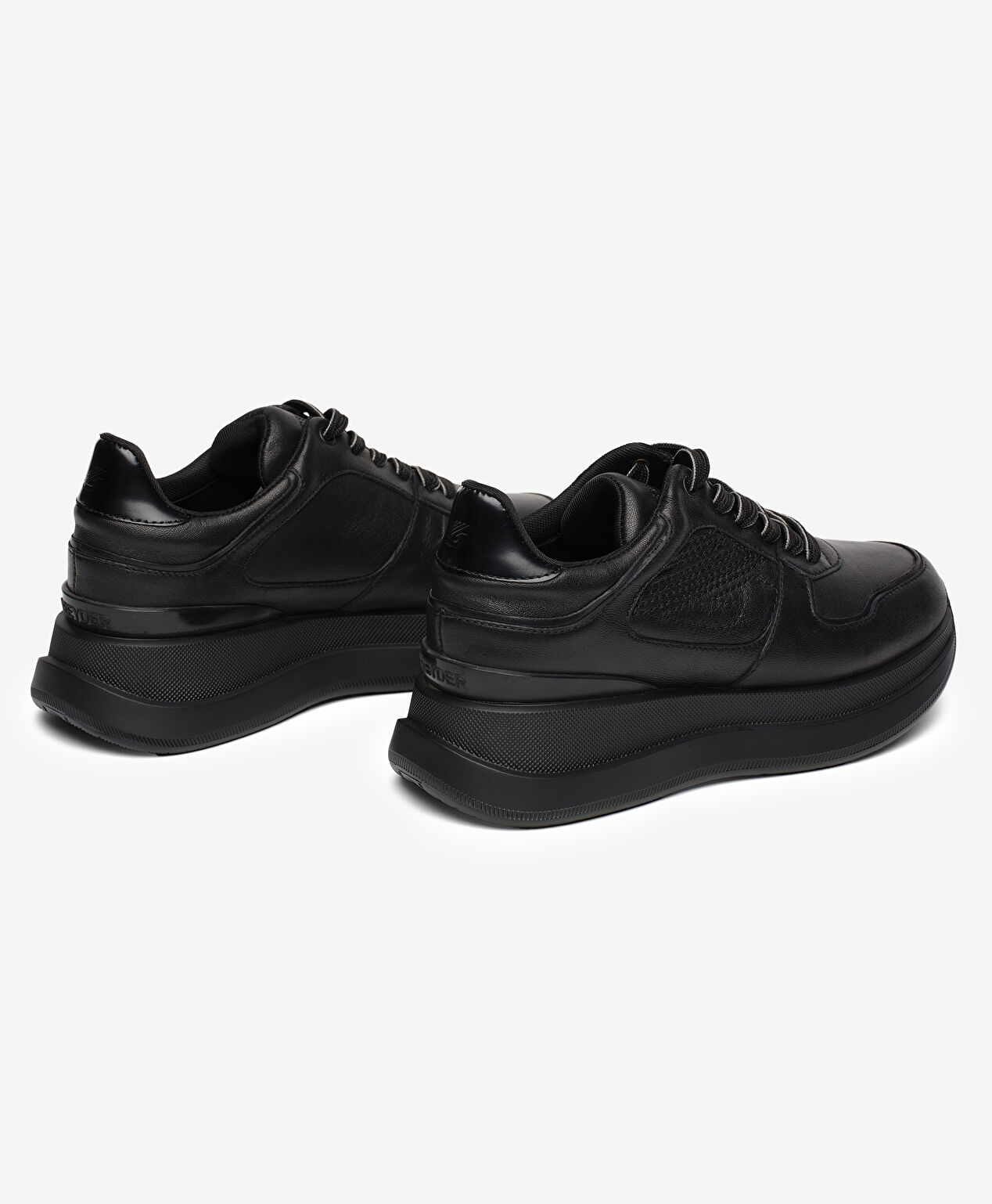 Kadın Siyah Hakiki Deri Spor Ayakkabı - 4