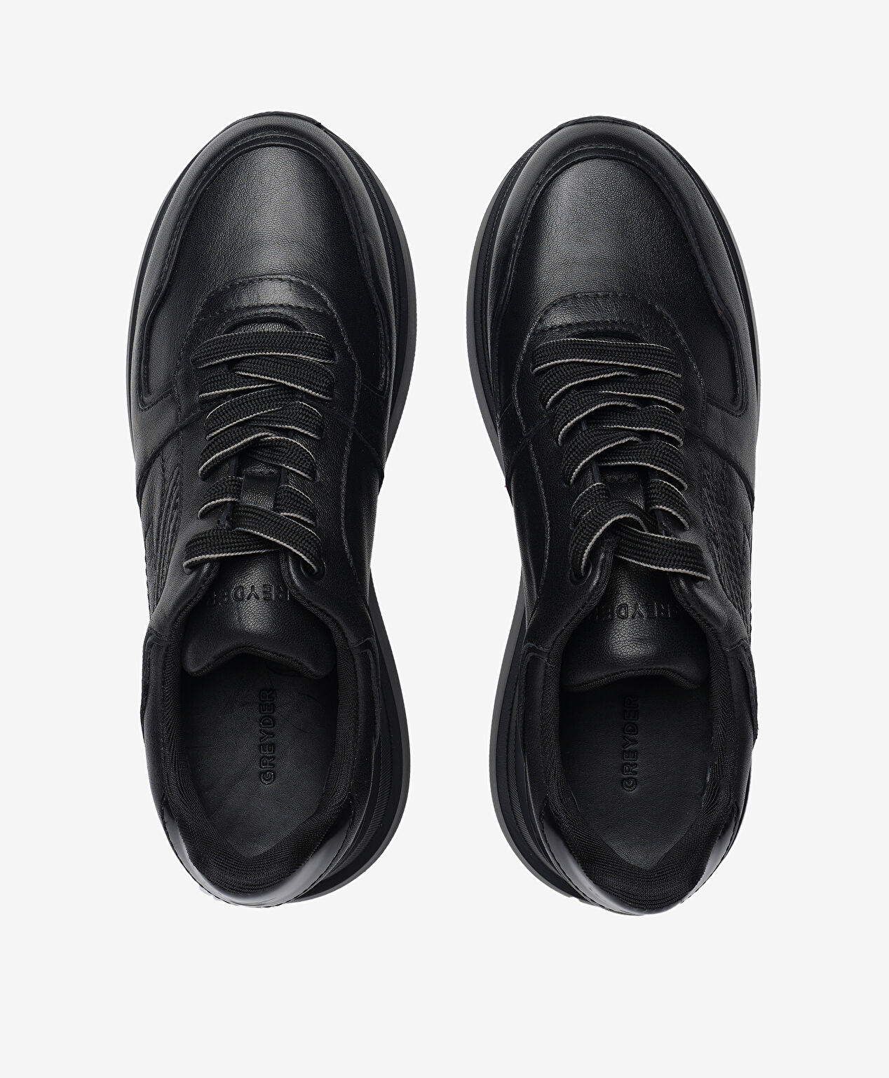 Kadın Siyah Hakiki Deri Spor Ayakkabı - 5