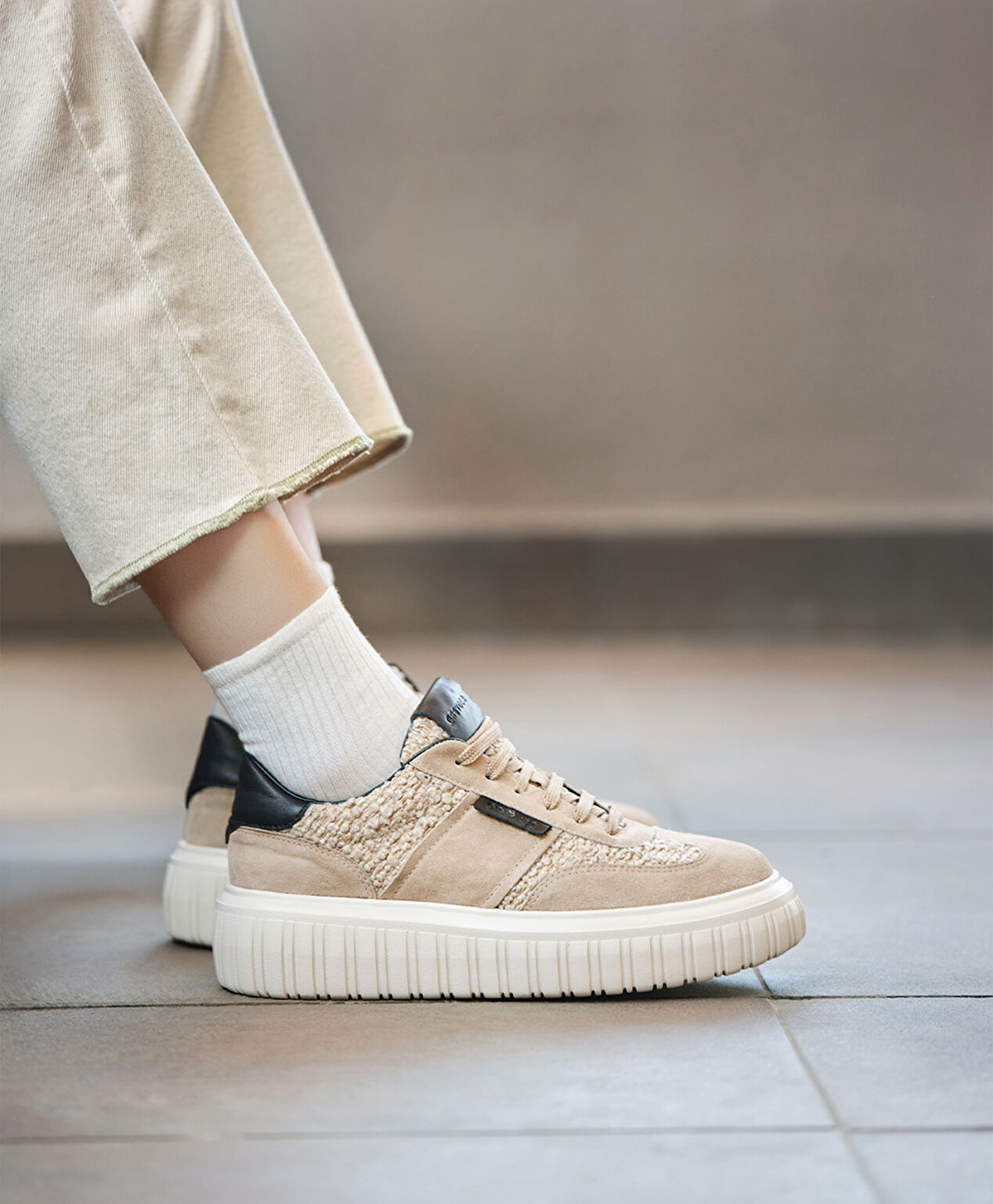 Kadın Vizon Hakiki Deri Sneaker Ayakkabı - 7