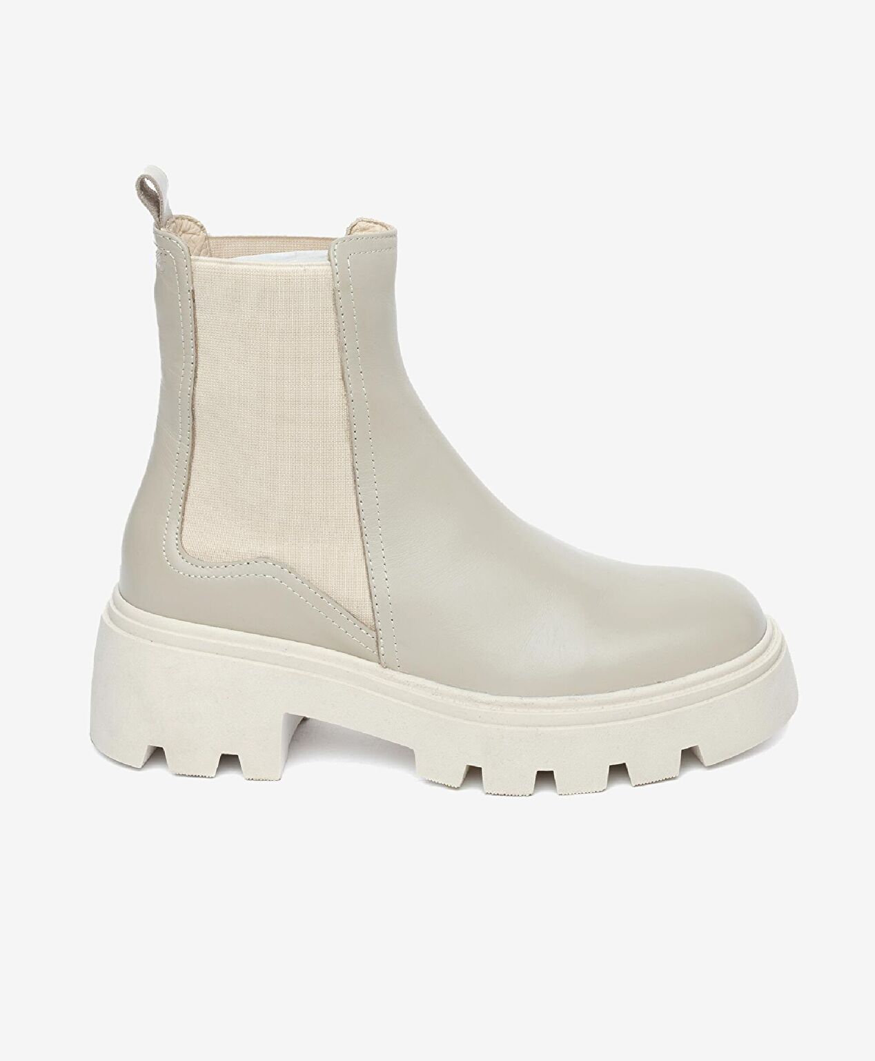 Kadın Bej Hakiki Deri Chealse Bot - 1