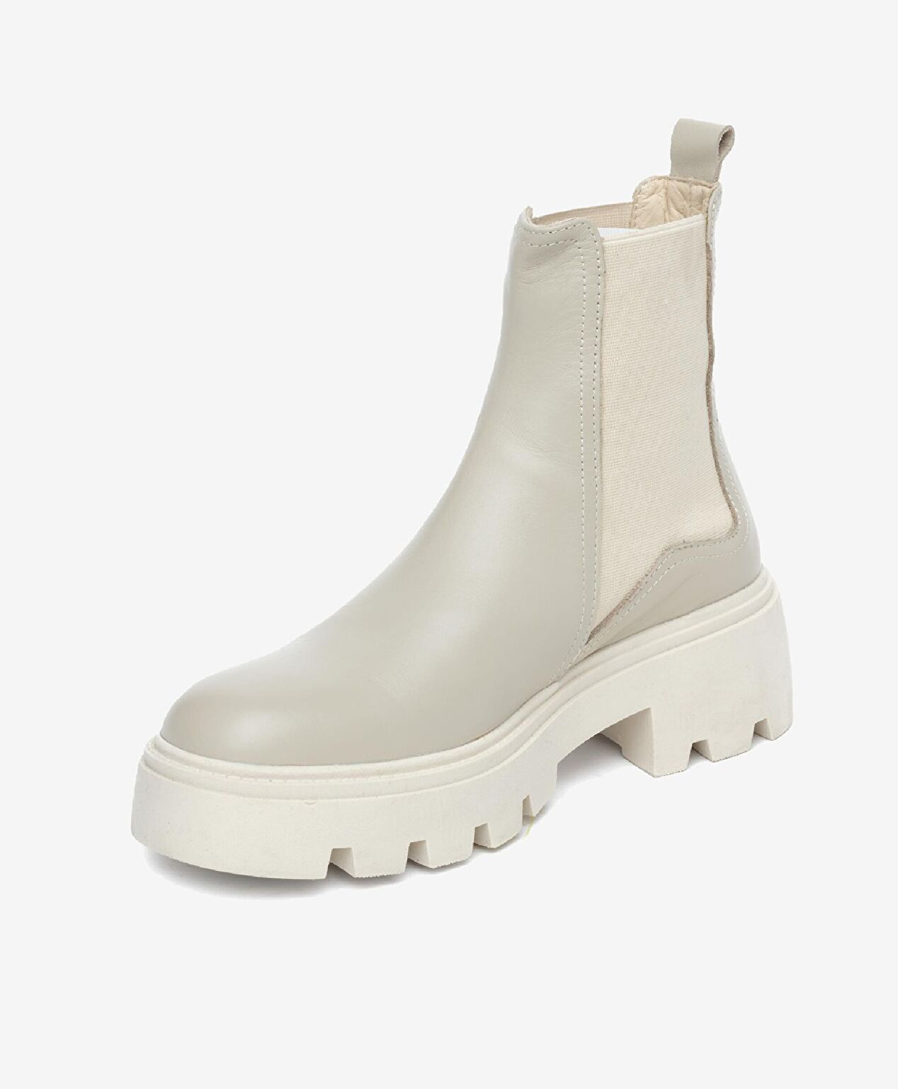 Kadın Bej Hakiki Deri Chealse Bot - 3